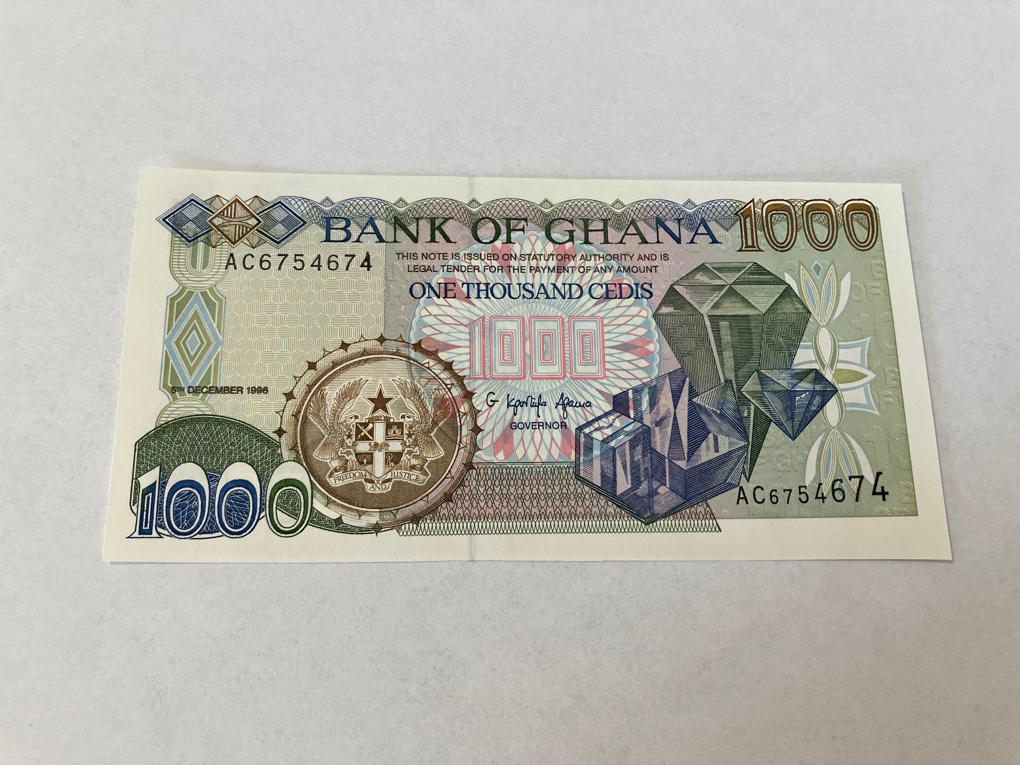 1000 Cedis Ghana 1996
