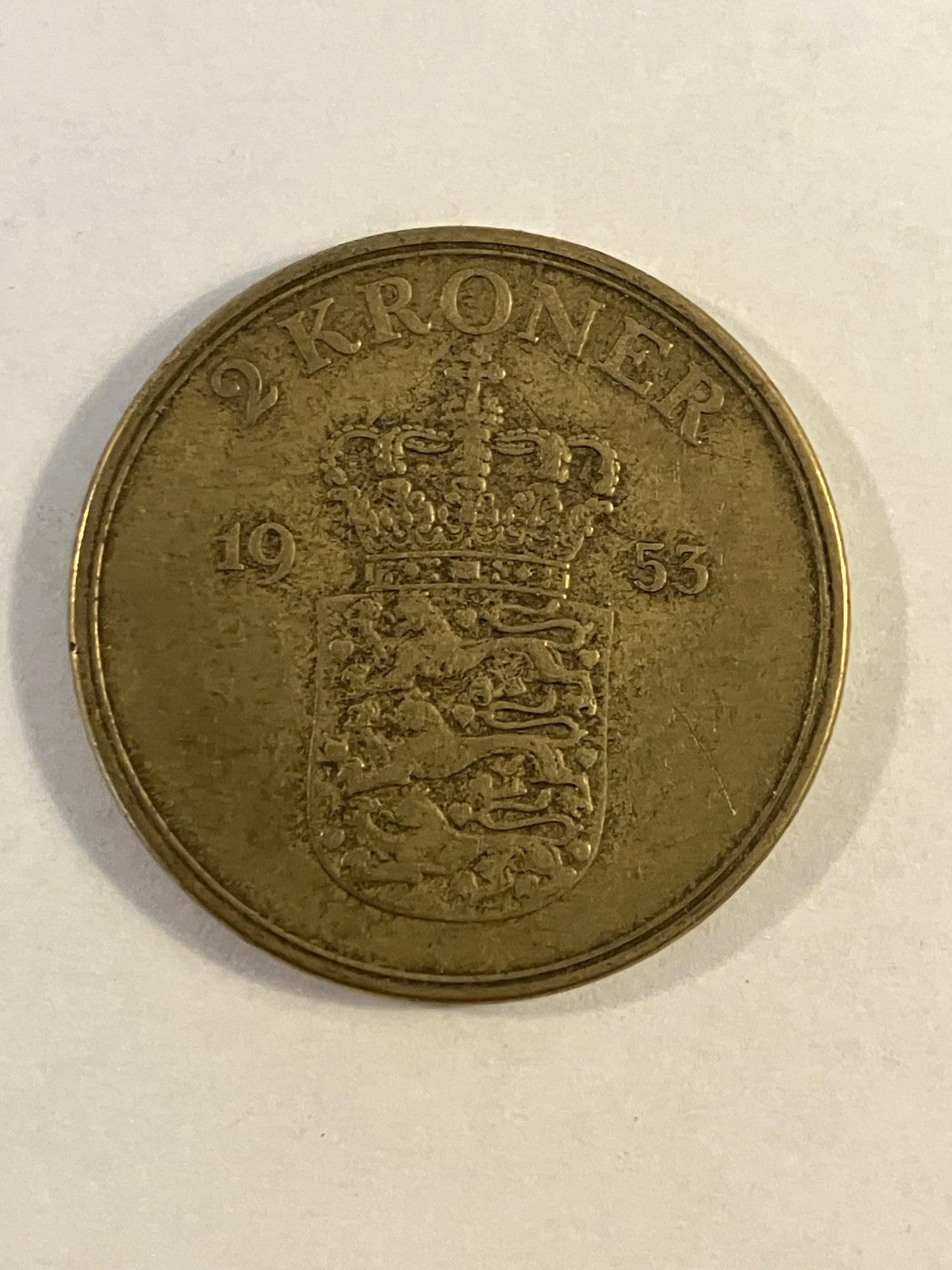 2 Kroner Danmark 1953