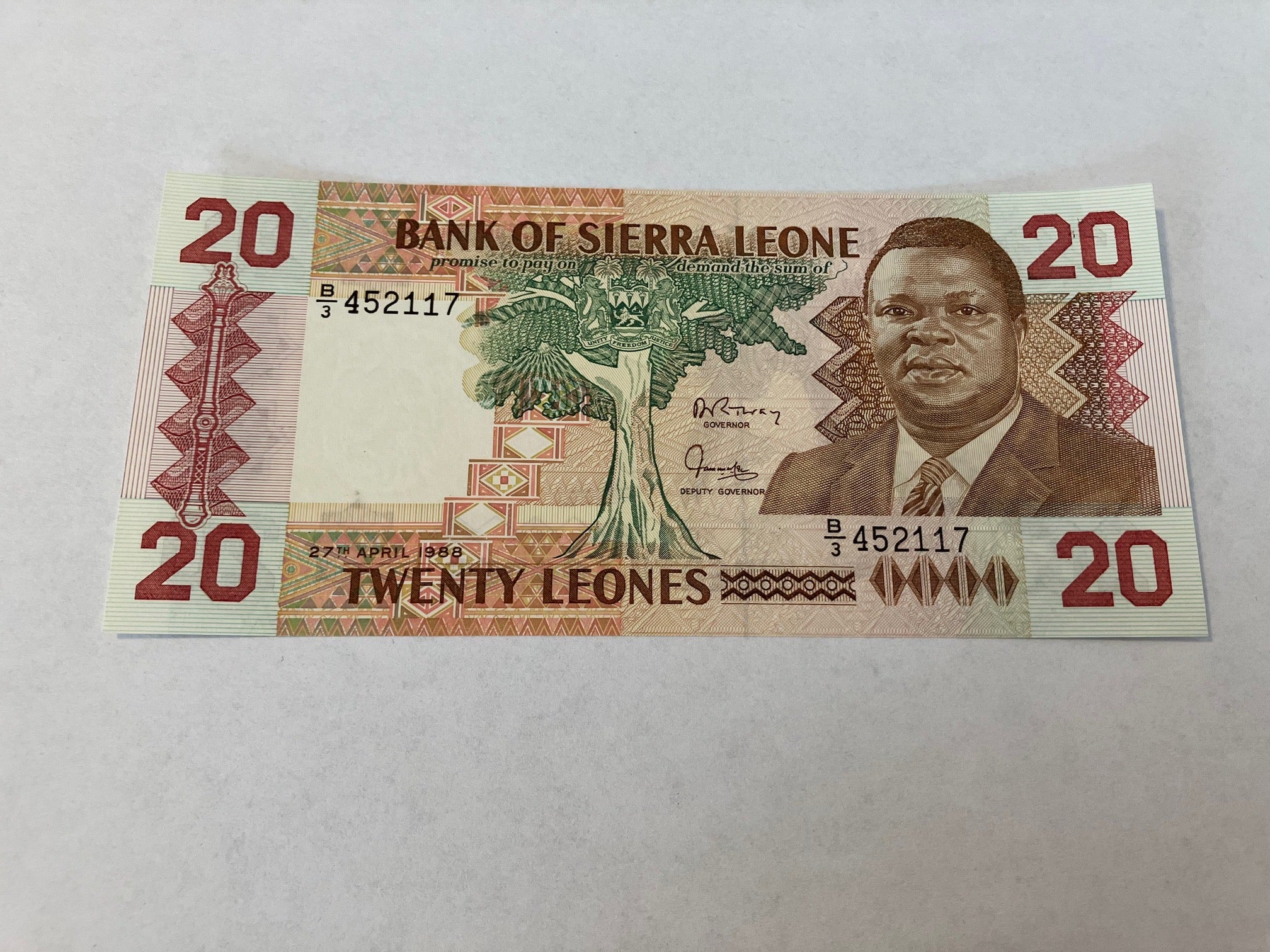 20 Leones Sierra Leone 1988
