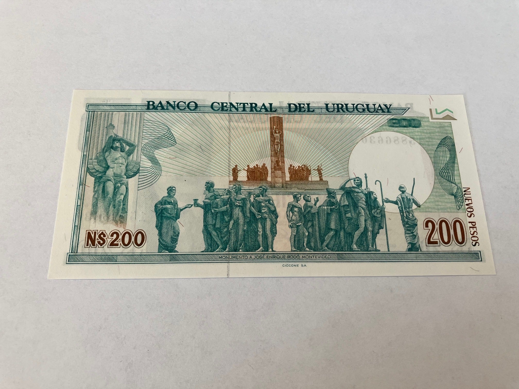 200 Nuevos Pesos Uruguay 1986