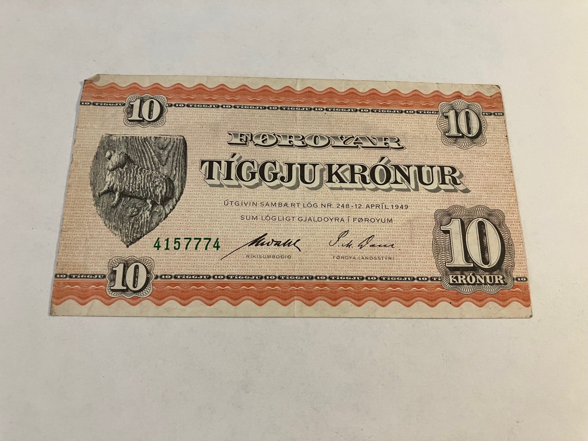 10 Kronur Færøerne