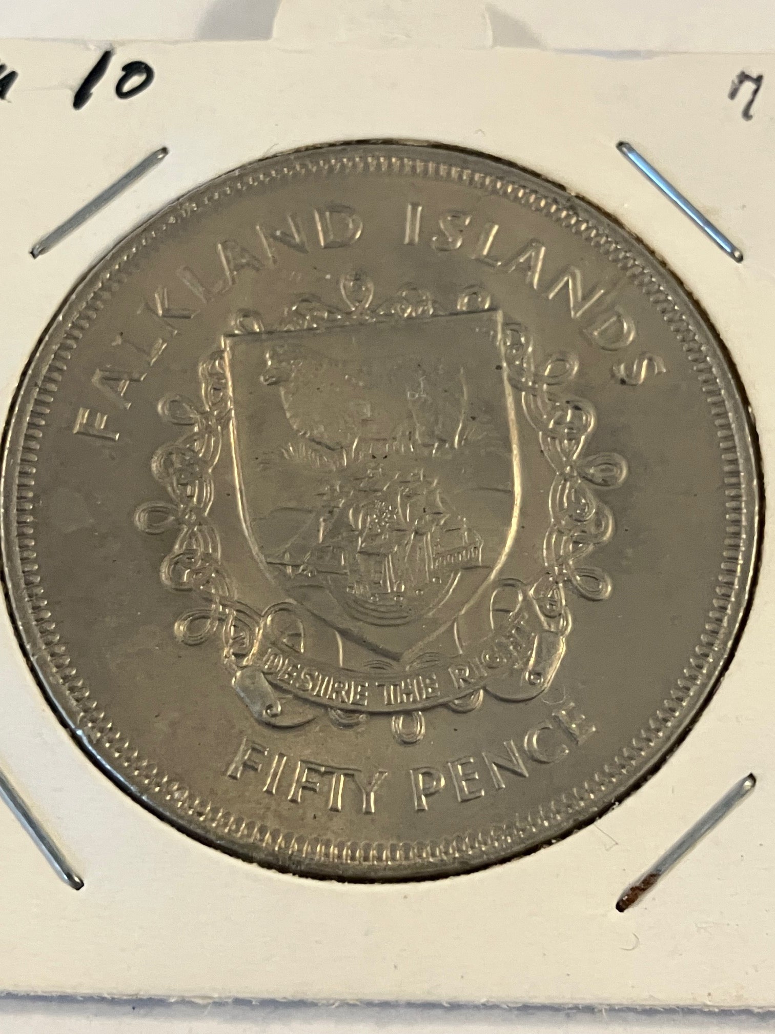 Falkland Islands Fifty Pence 1977