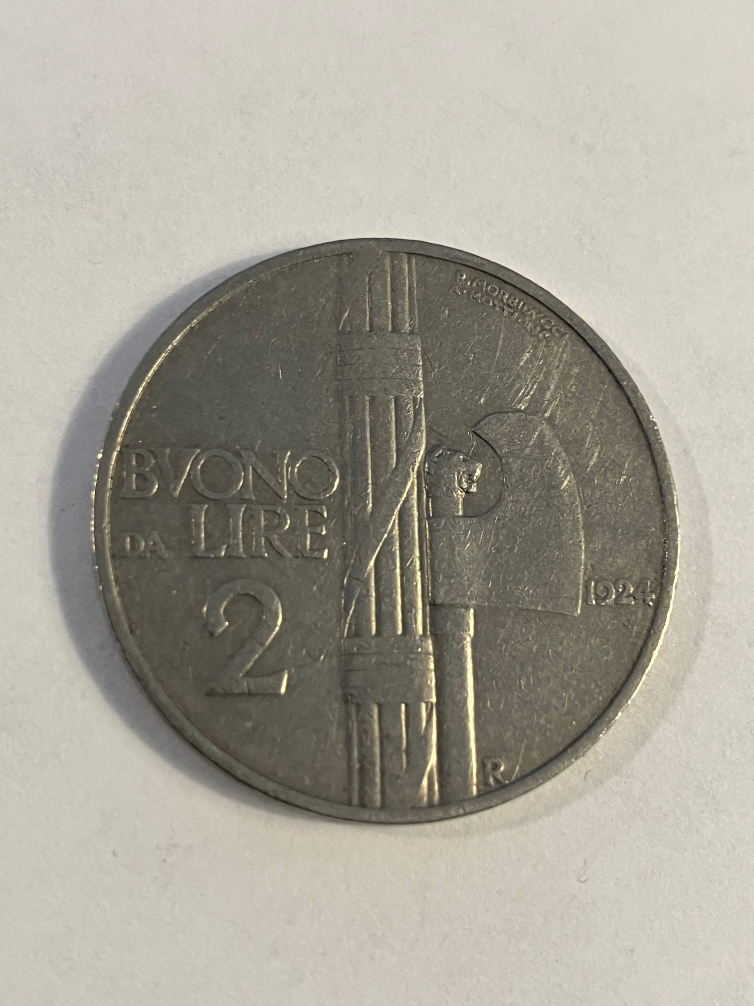 2 Lira Italy 1924