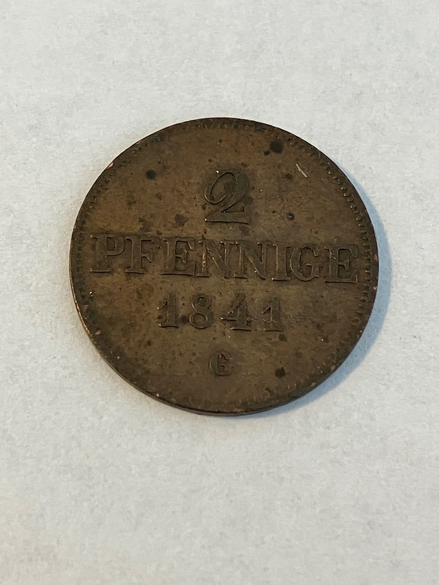 2 Pfennige 1841 Germany