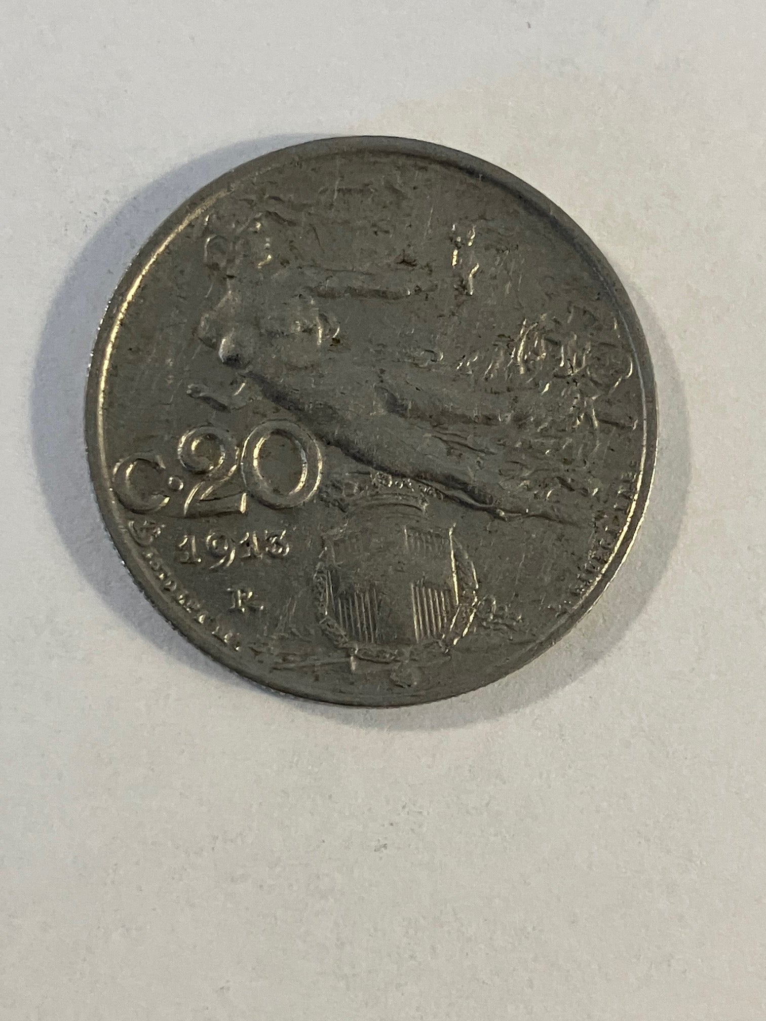 20 Centesimi Italy 1913