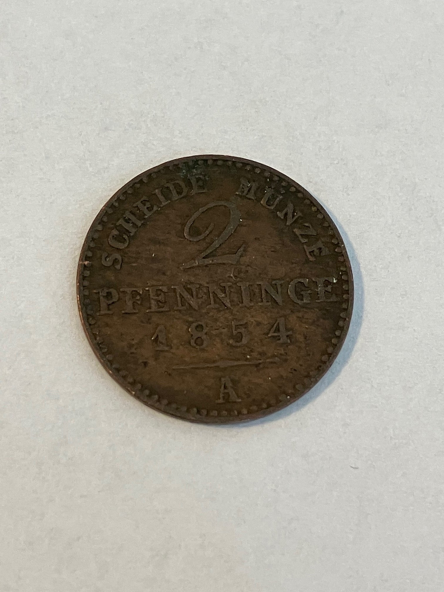 2 Pfenninge 1854 A