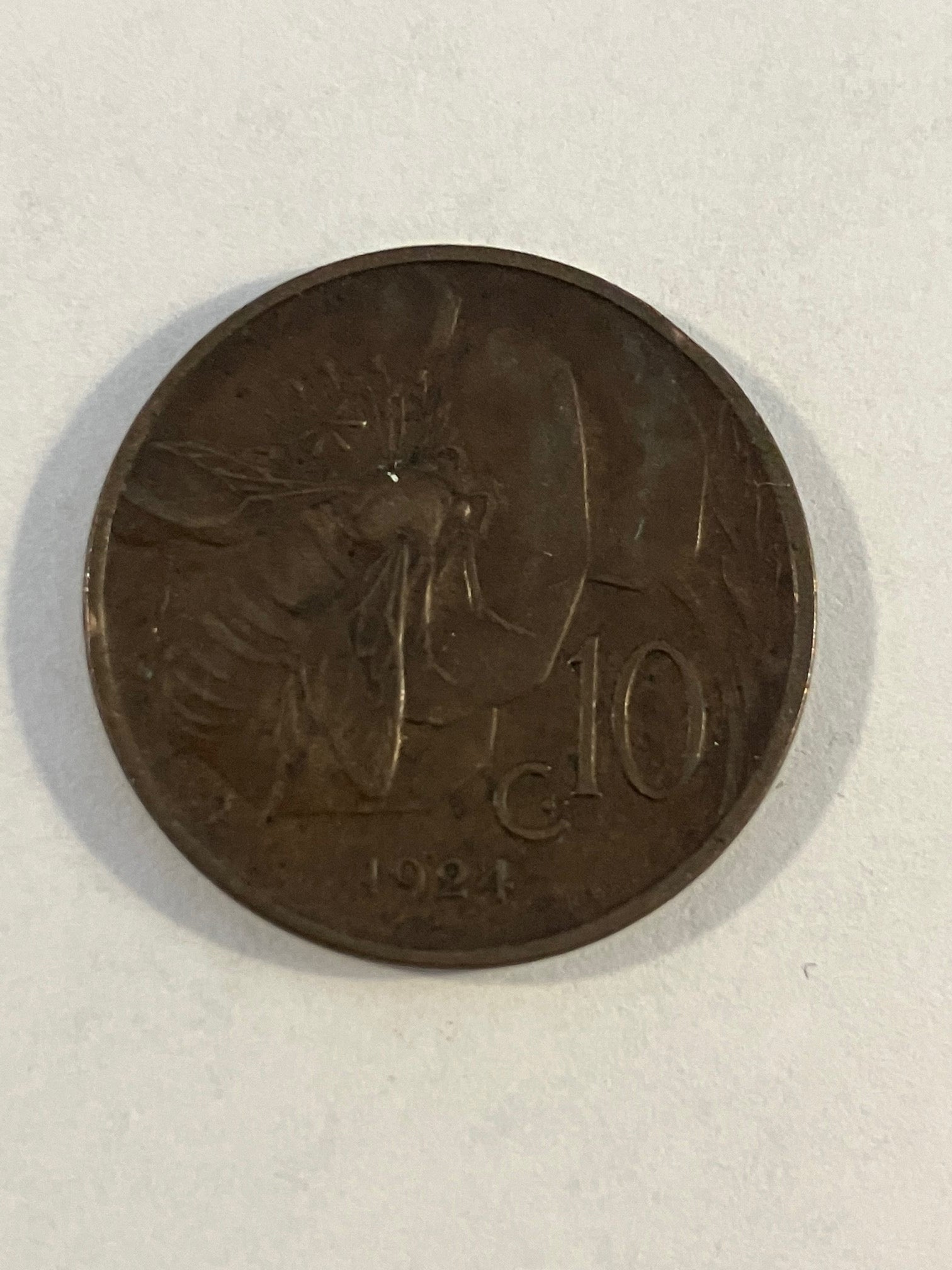 10 Centesimi Italy 1924