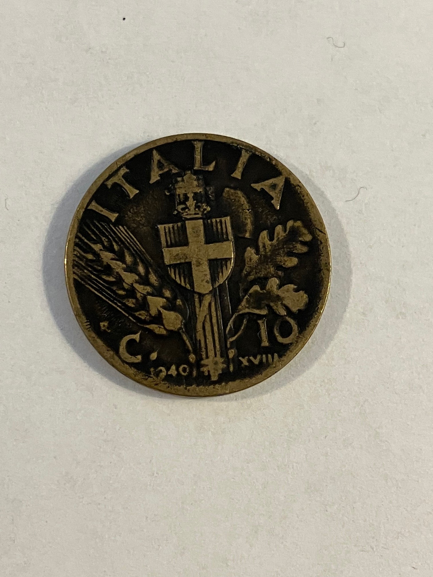 10 Centesimi Italy 1940