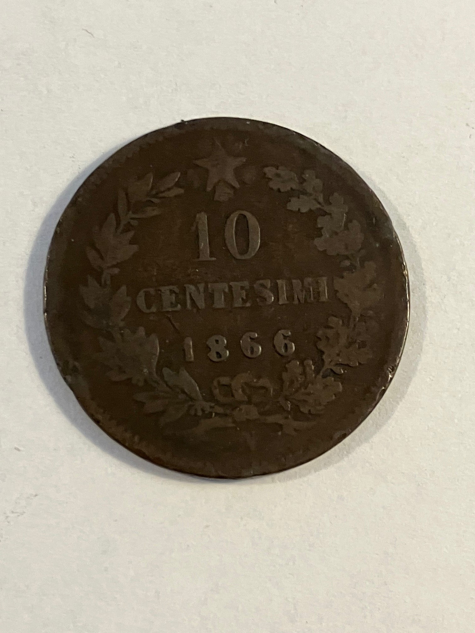 10 Centesimi Italy 1866