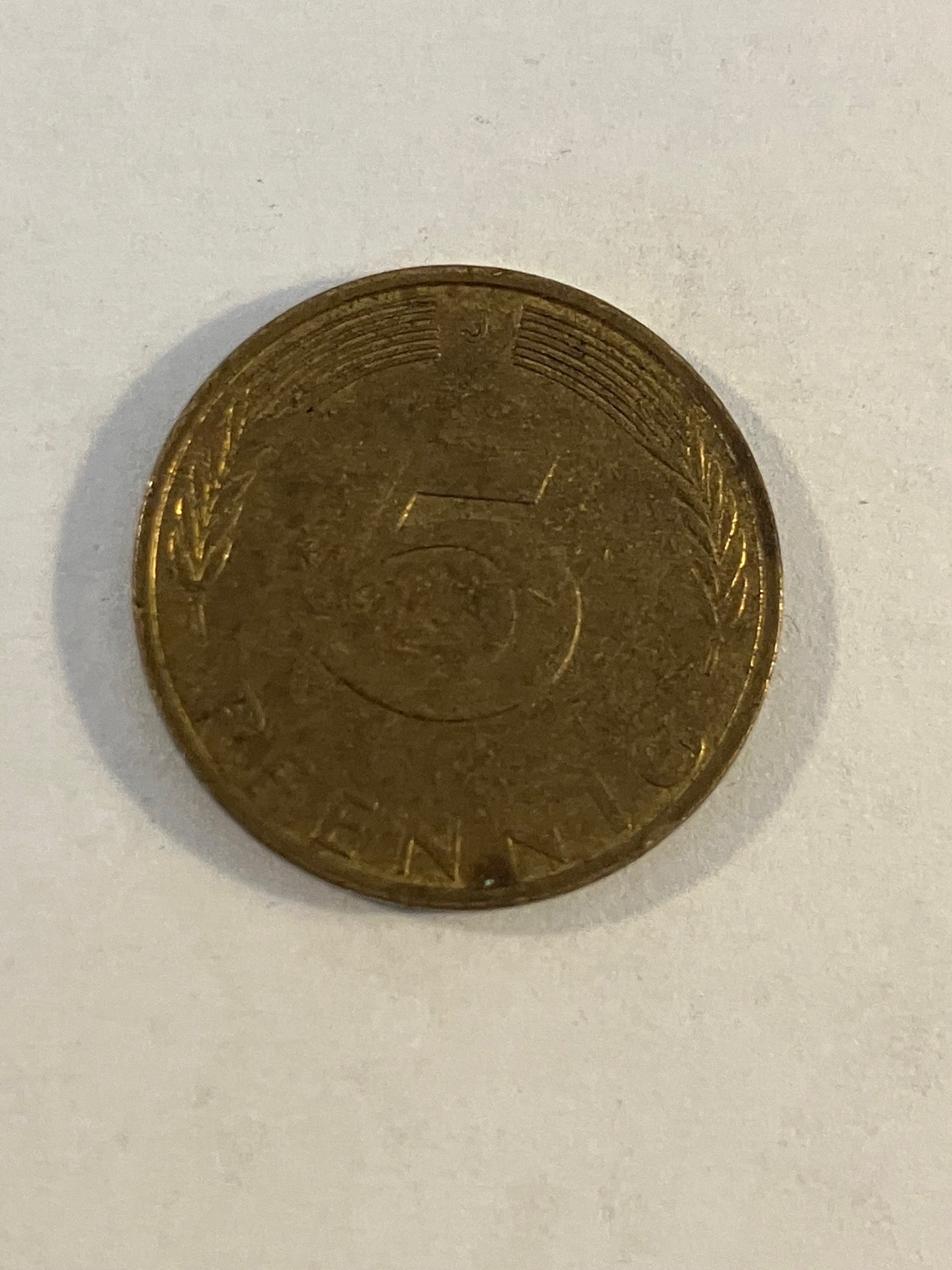 5 Pfennig Germany 1974