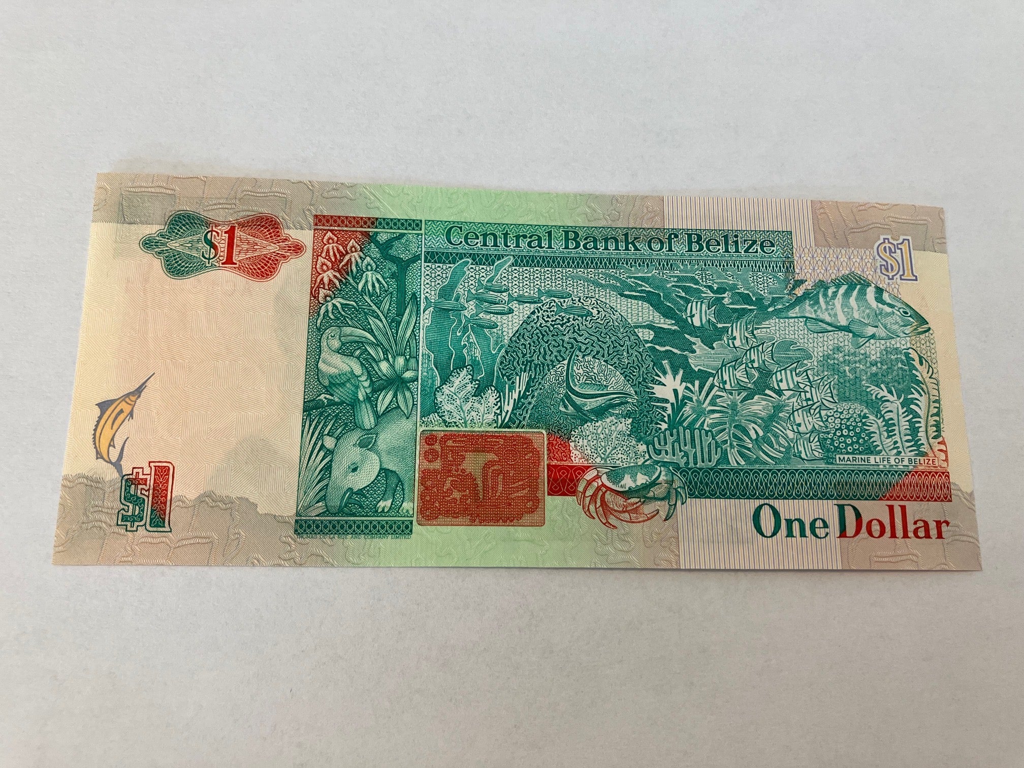 One Dollar Belize 1990