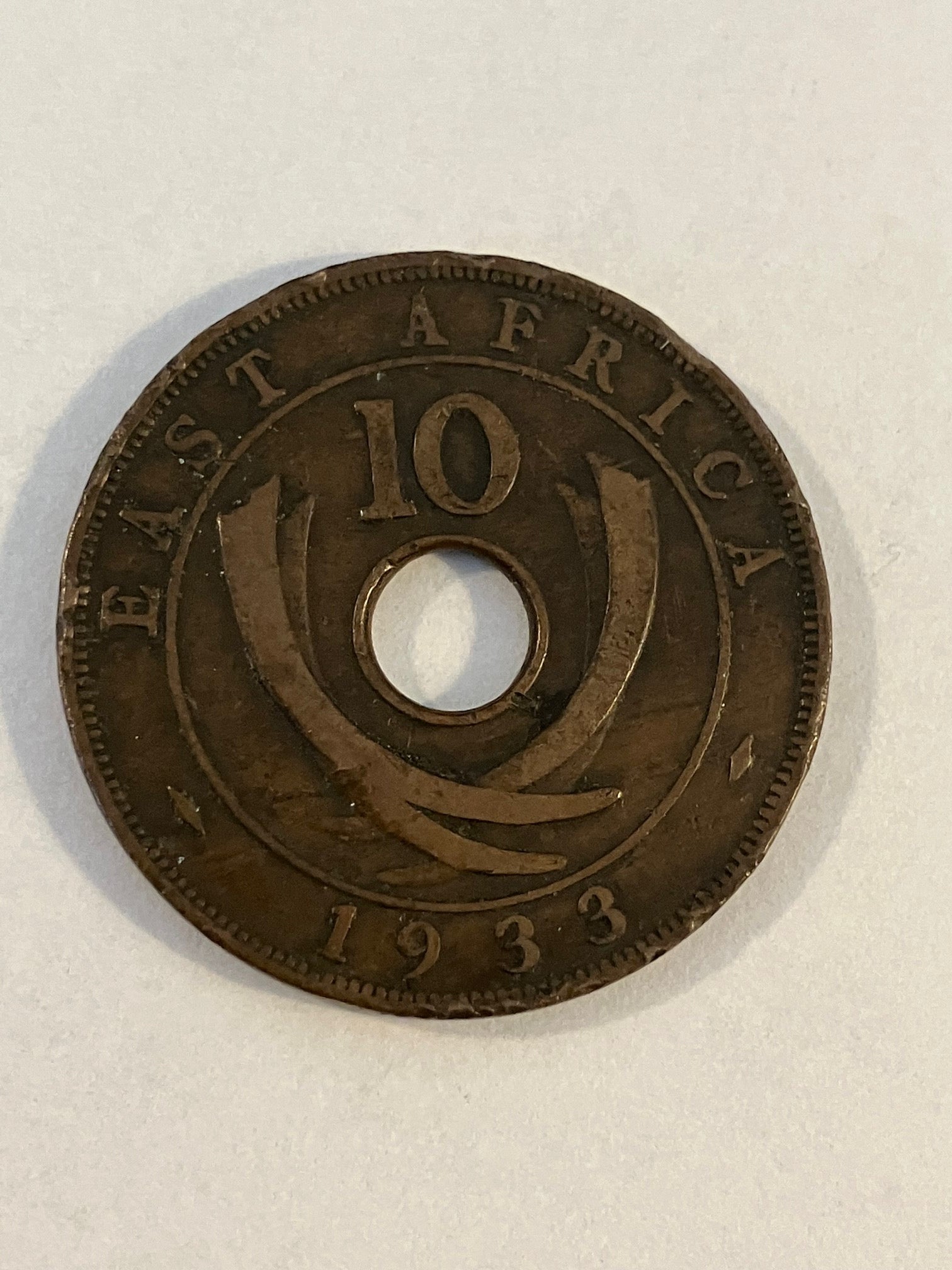 10 Cents East Africa 1933