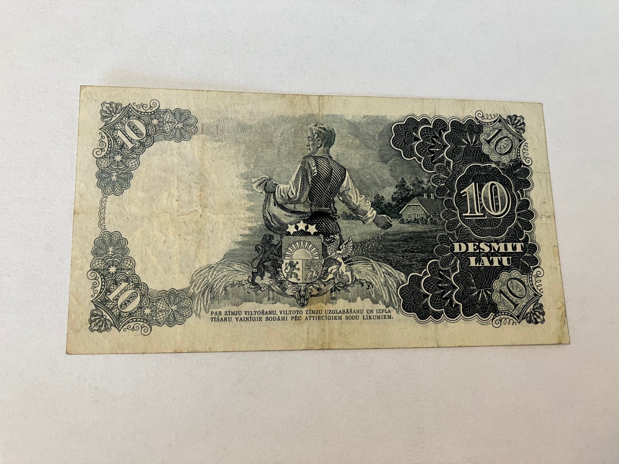 10 Latu Latvia 1937
