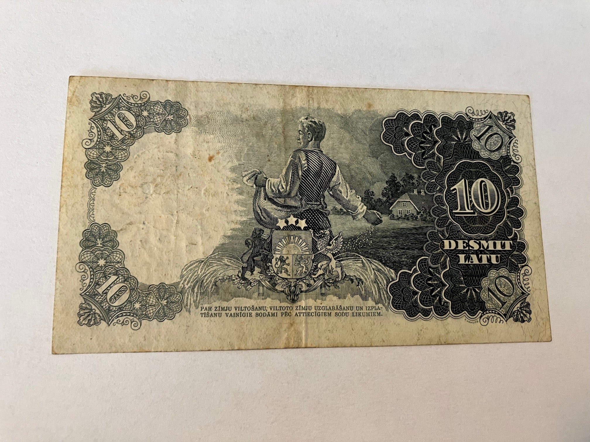 10 Latu Latvia 1937