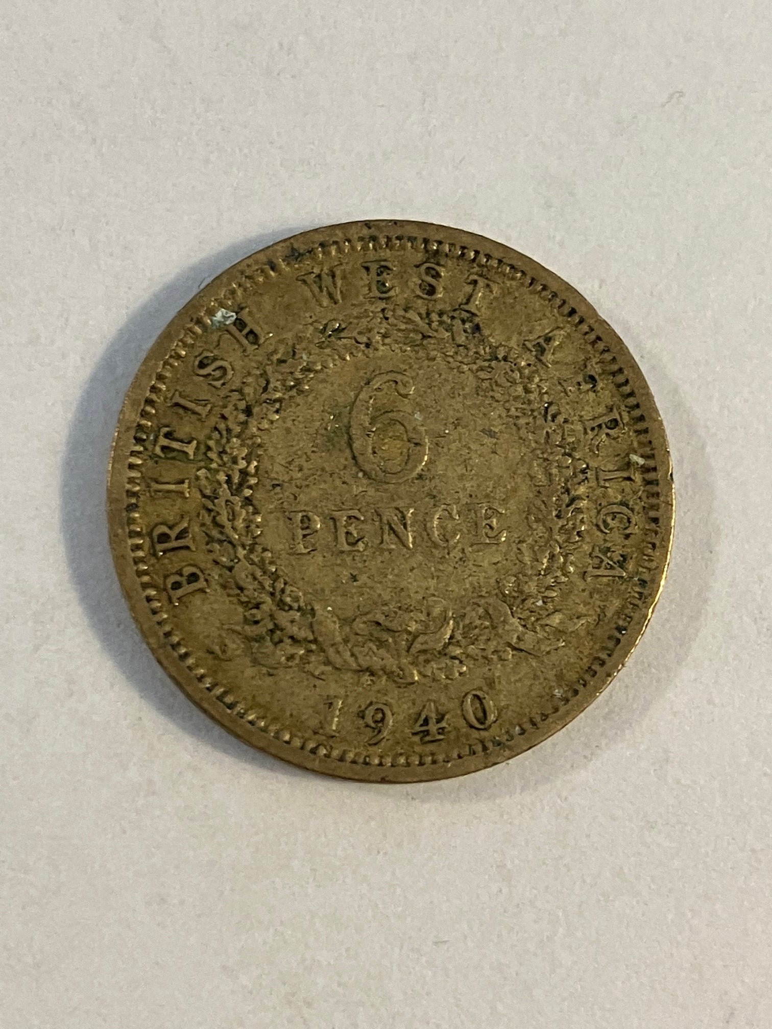 6 pence British West Africa 1940