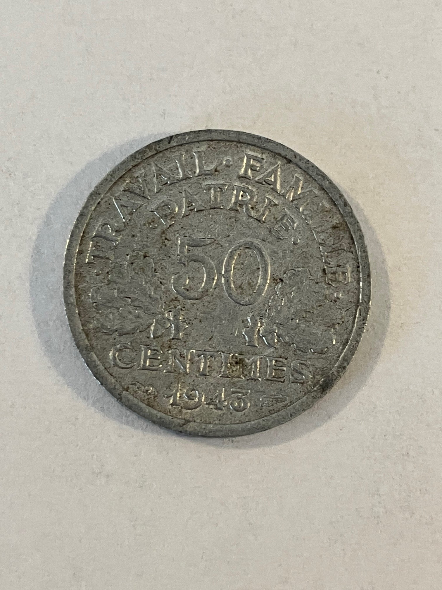 50 Centimes France 1943