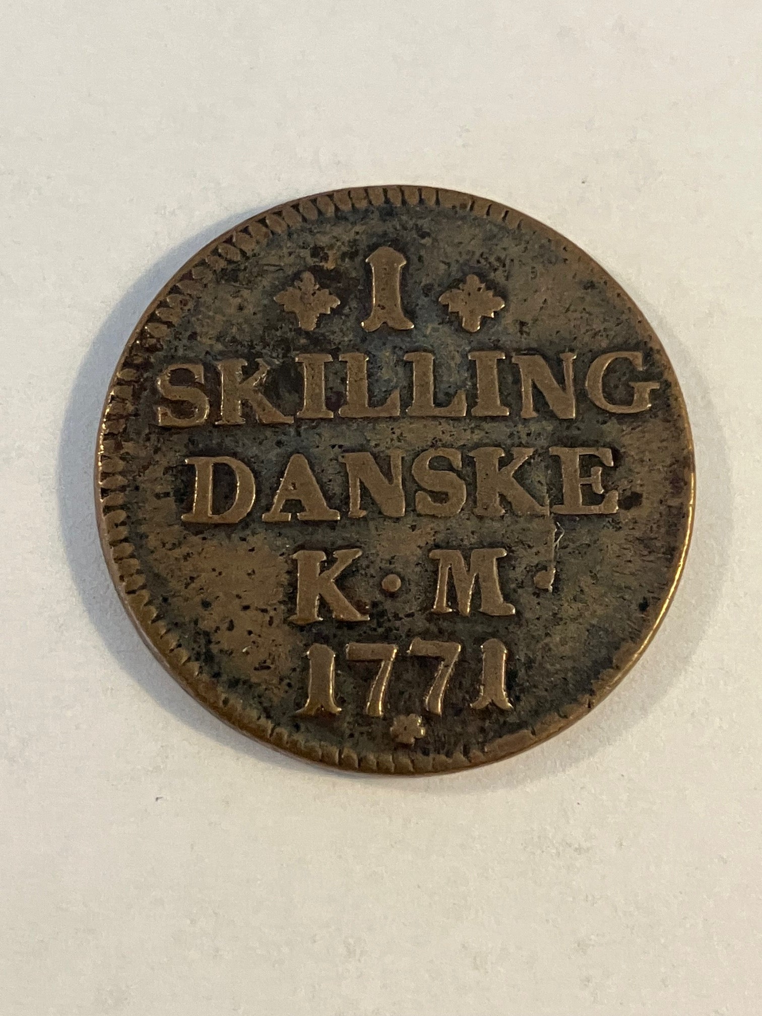 1 Skilling 1771 Danmark