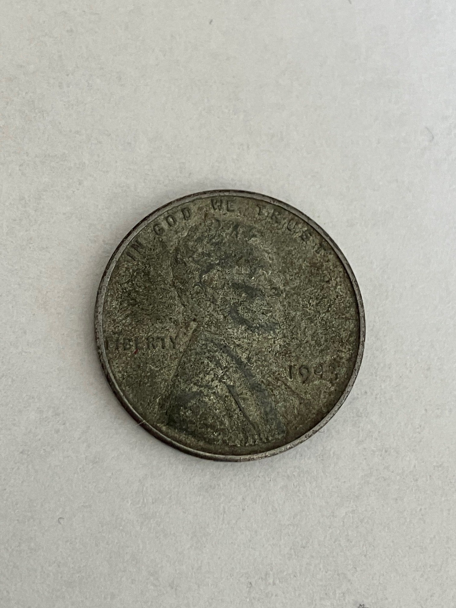 One Cent 1943 "Steel cent" USA