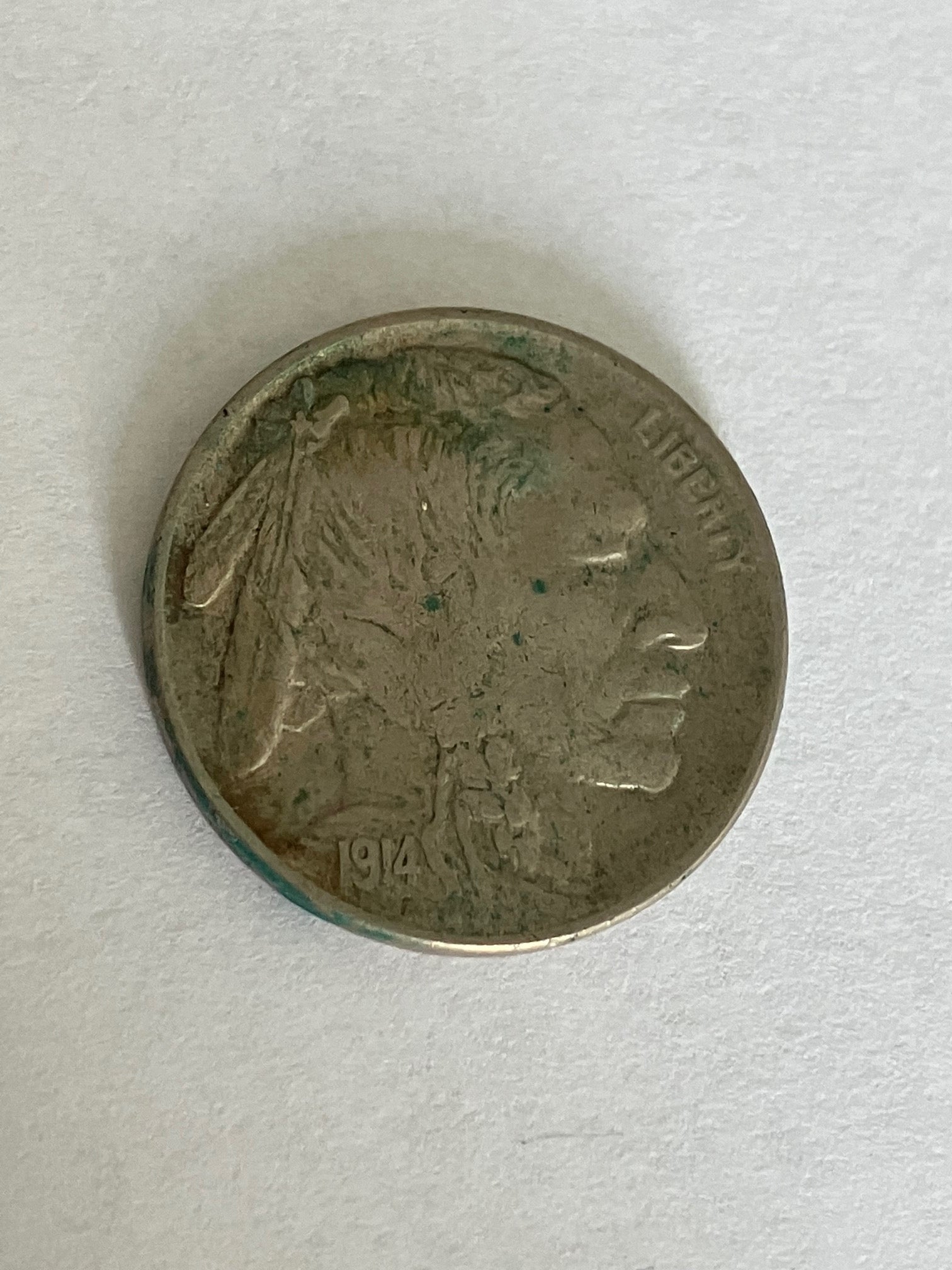 Buffalo Nickel 1914 - Bad condition