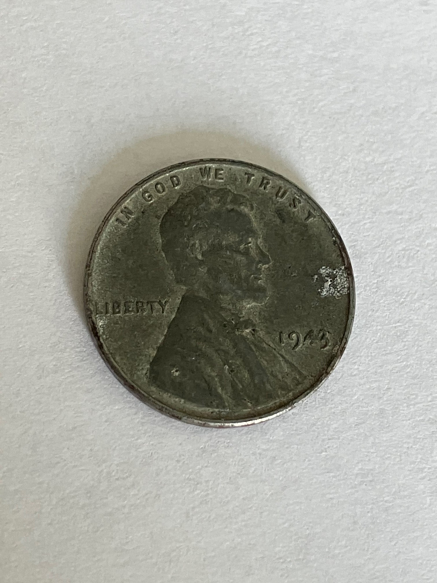 One Cent 1943 "Steel cent" USA