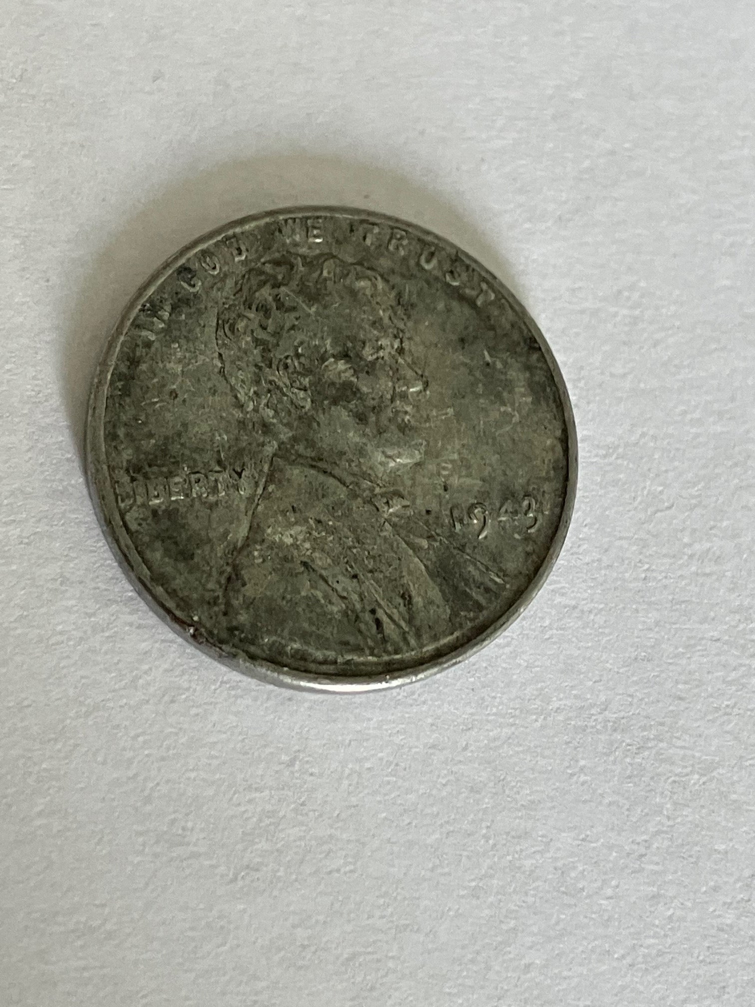One Cent 1943 "Steel cent" USA