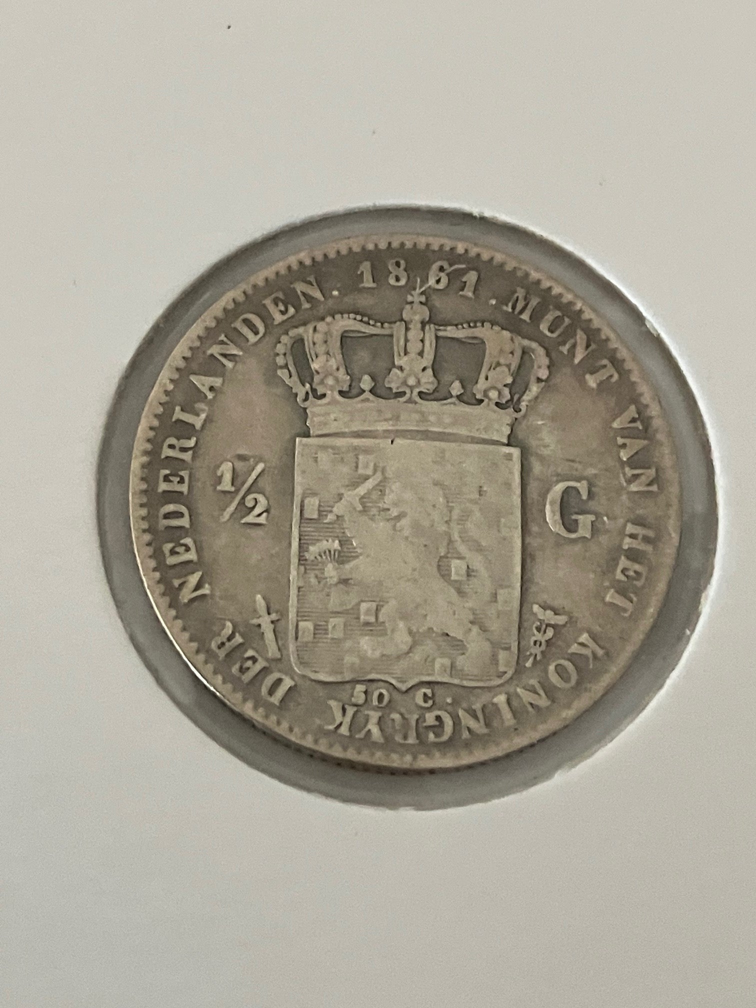 1/2 Gulden 1861 Netherlands