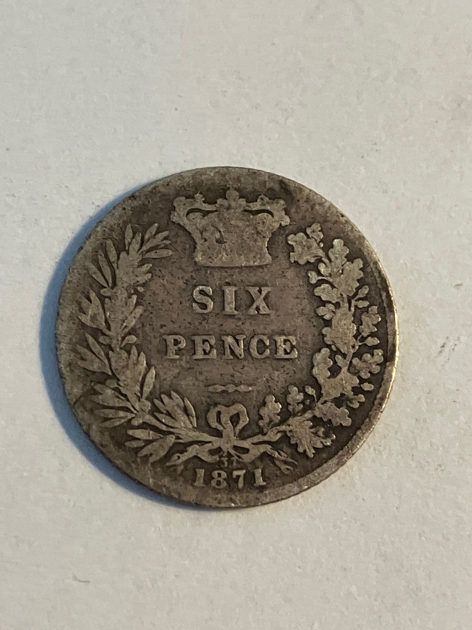 Six Pence England 1871