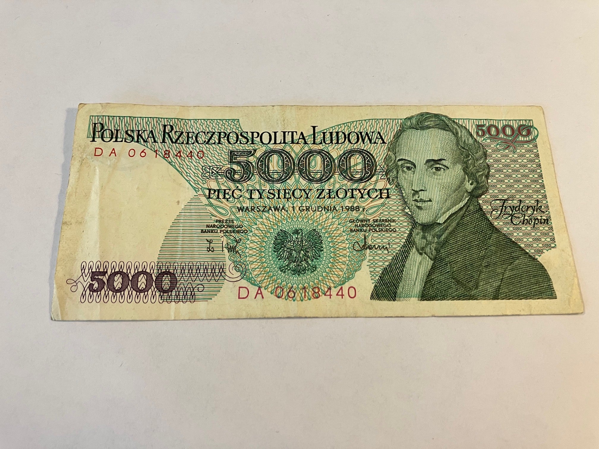 5000 Zlotych 1988 Poland