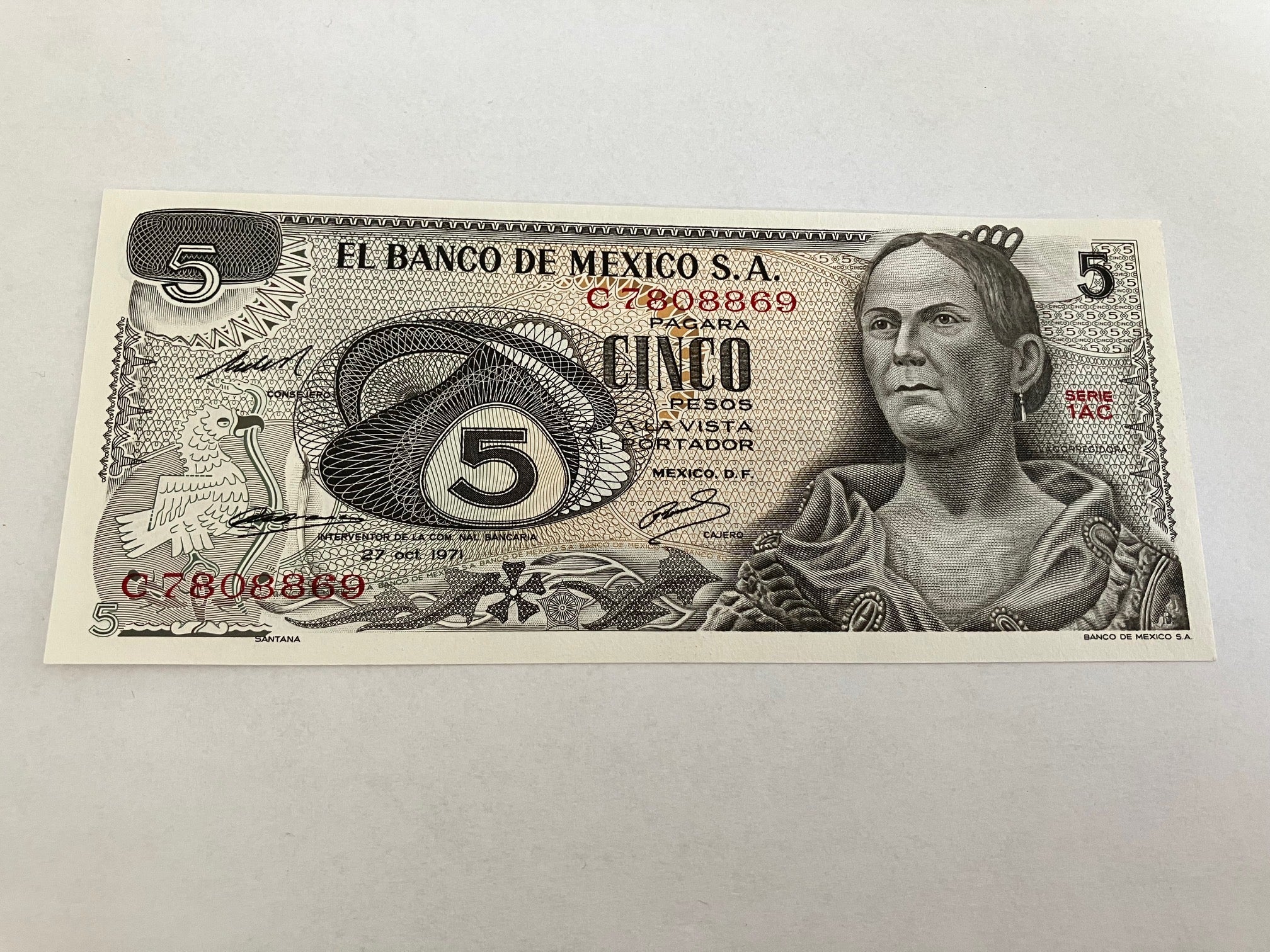 5 Pesos Mexico 1971