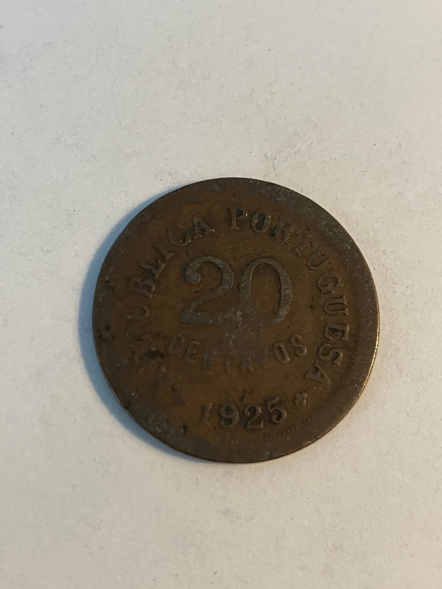 20 Centavos Portugal 1925