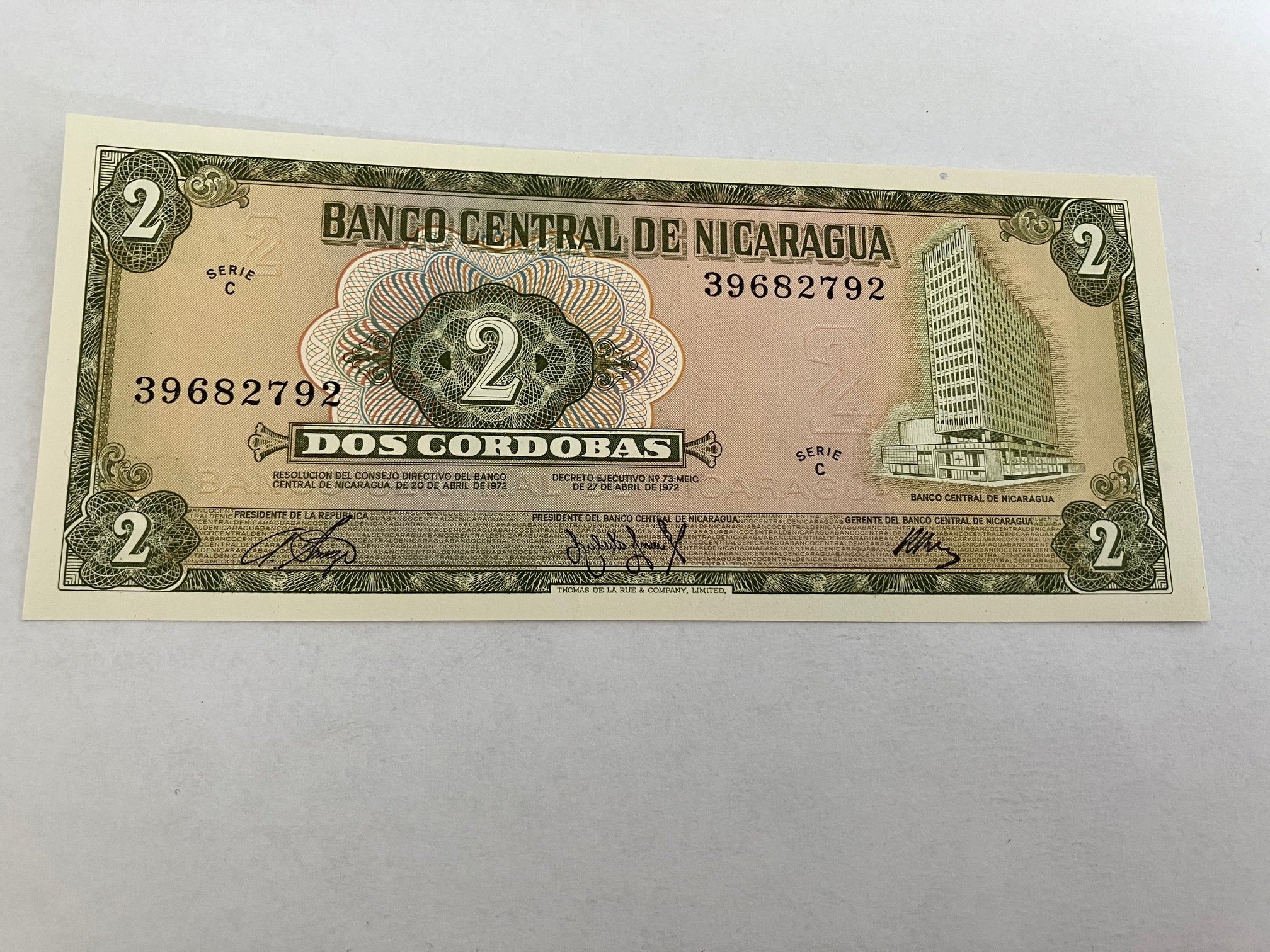 2 Cordobas 1972 Nicaragua