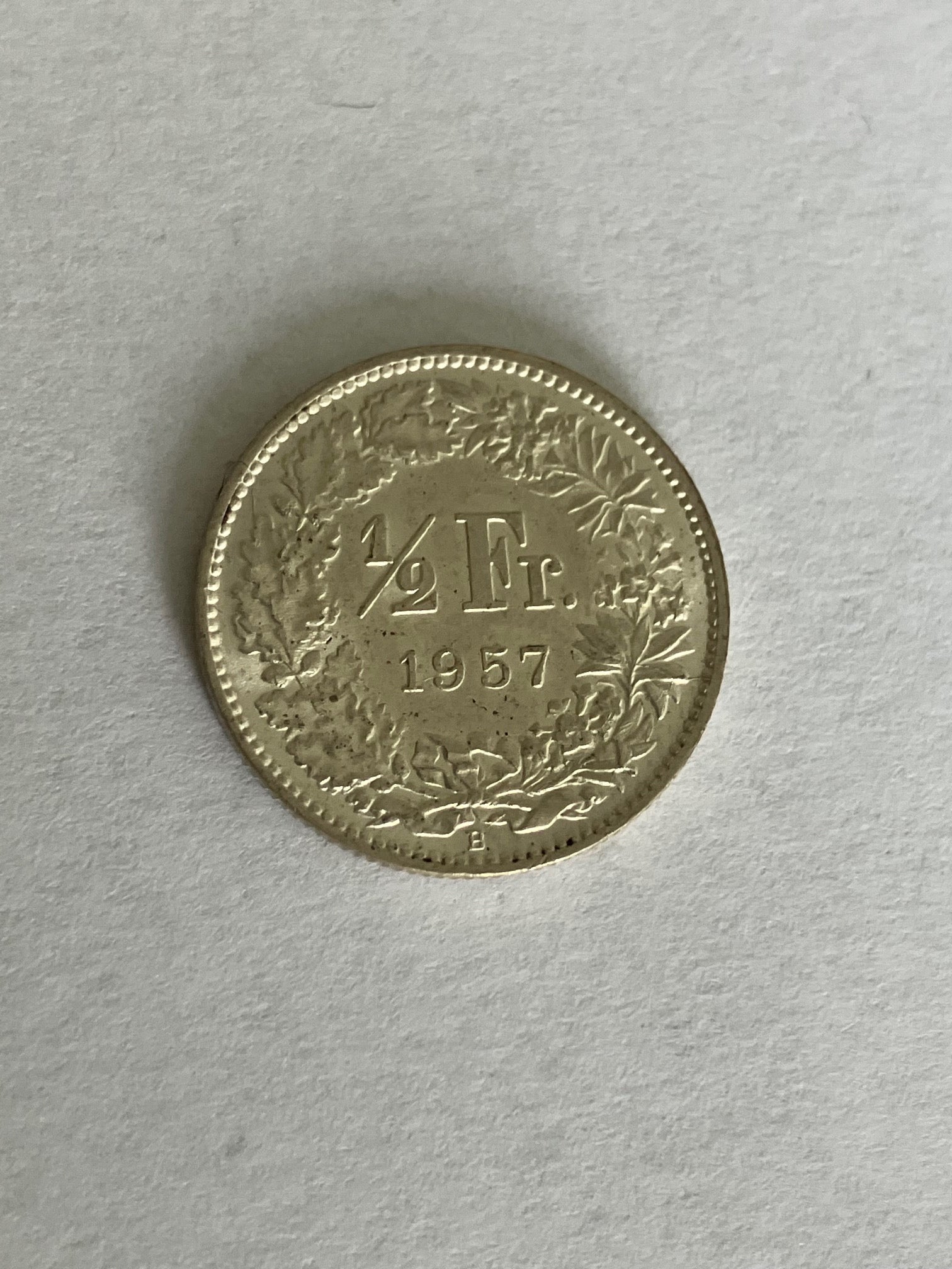 1/2 Franc Switzerland 1957