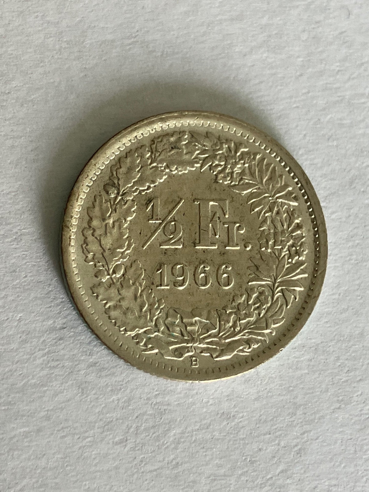 1/2 Franc Switzerland 1966
