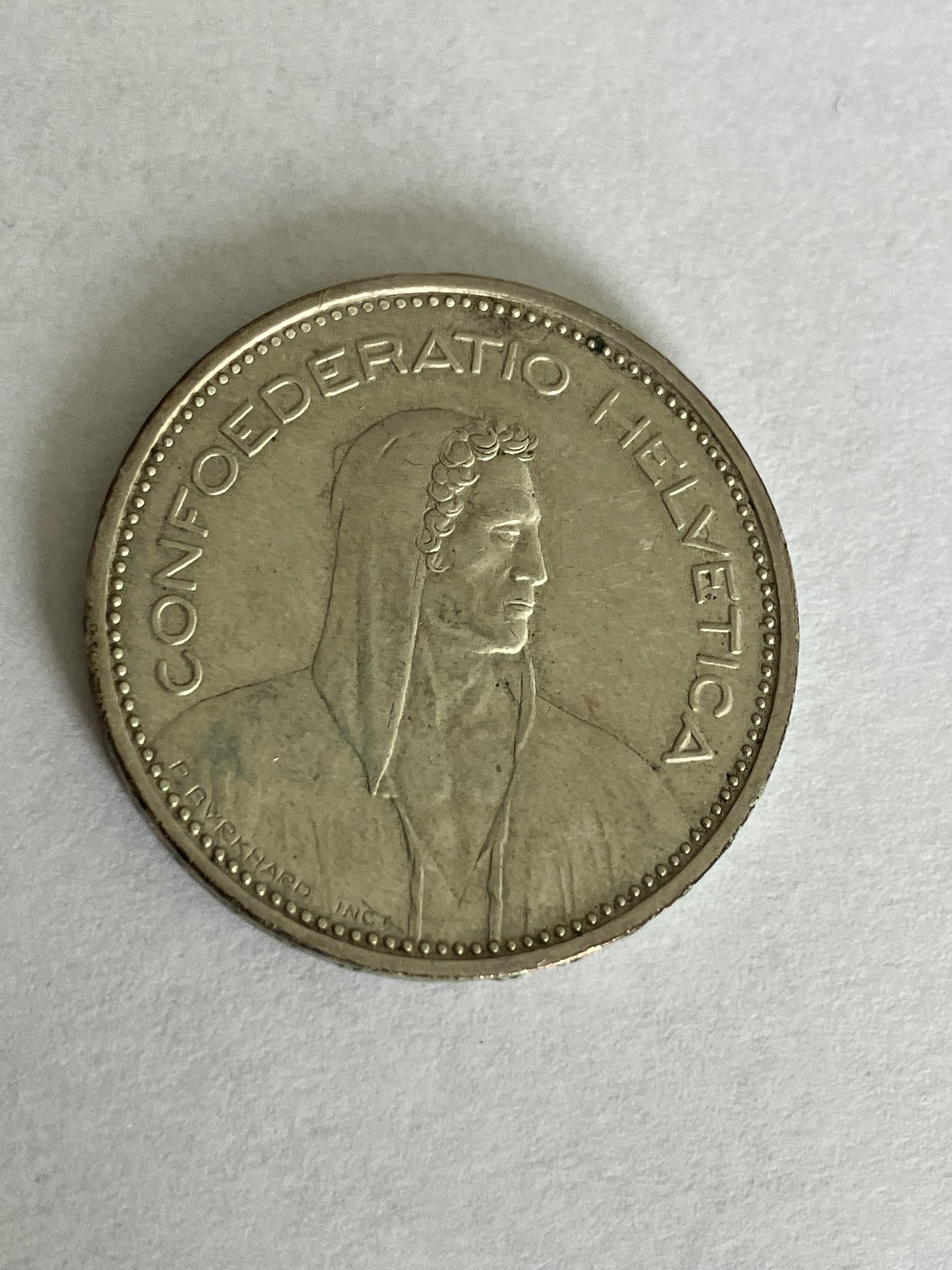 5 Francs Switzerland 1965 B