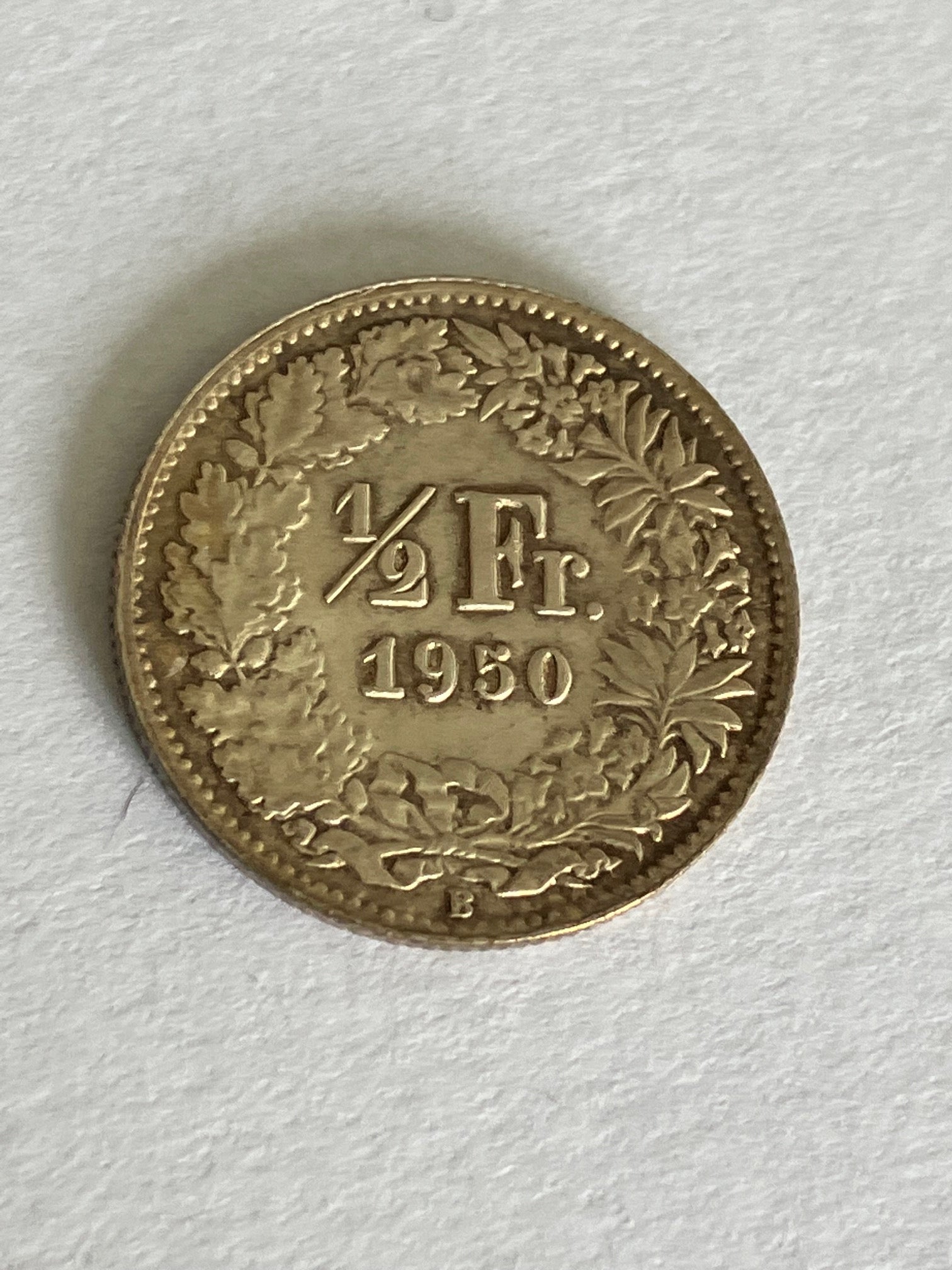 1/2 Franc Switzerland 1950