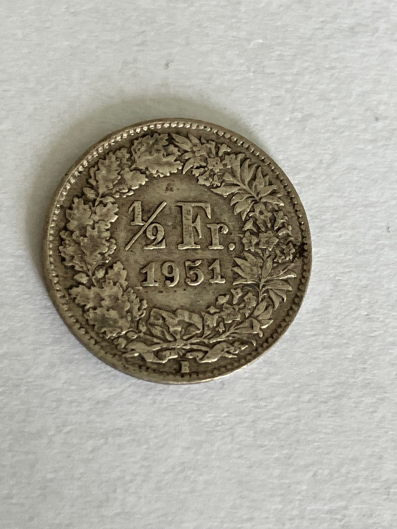 1/2 Franc Switzerland 1951
