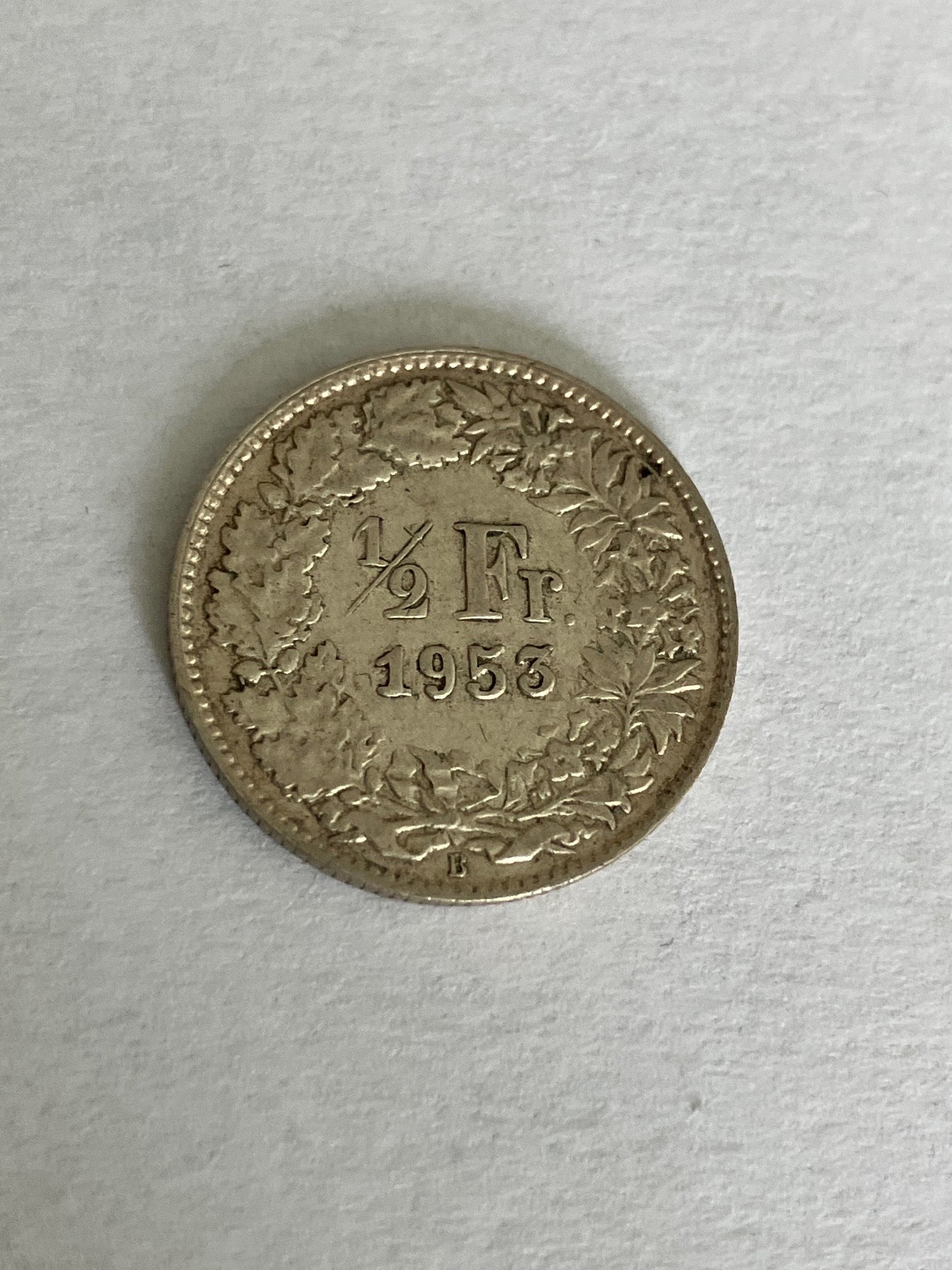 1/2 Franc Switzerland 1953