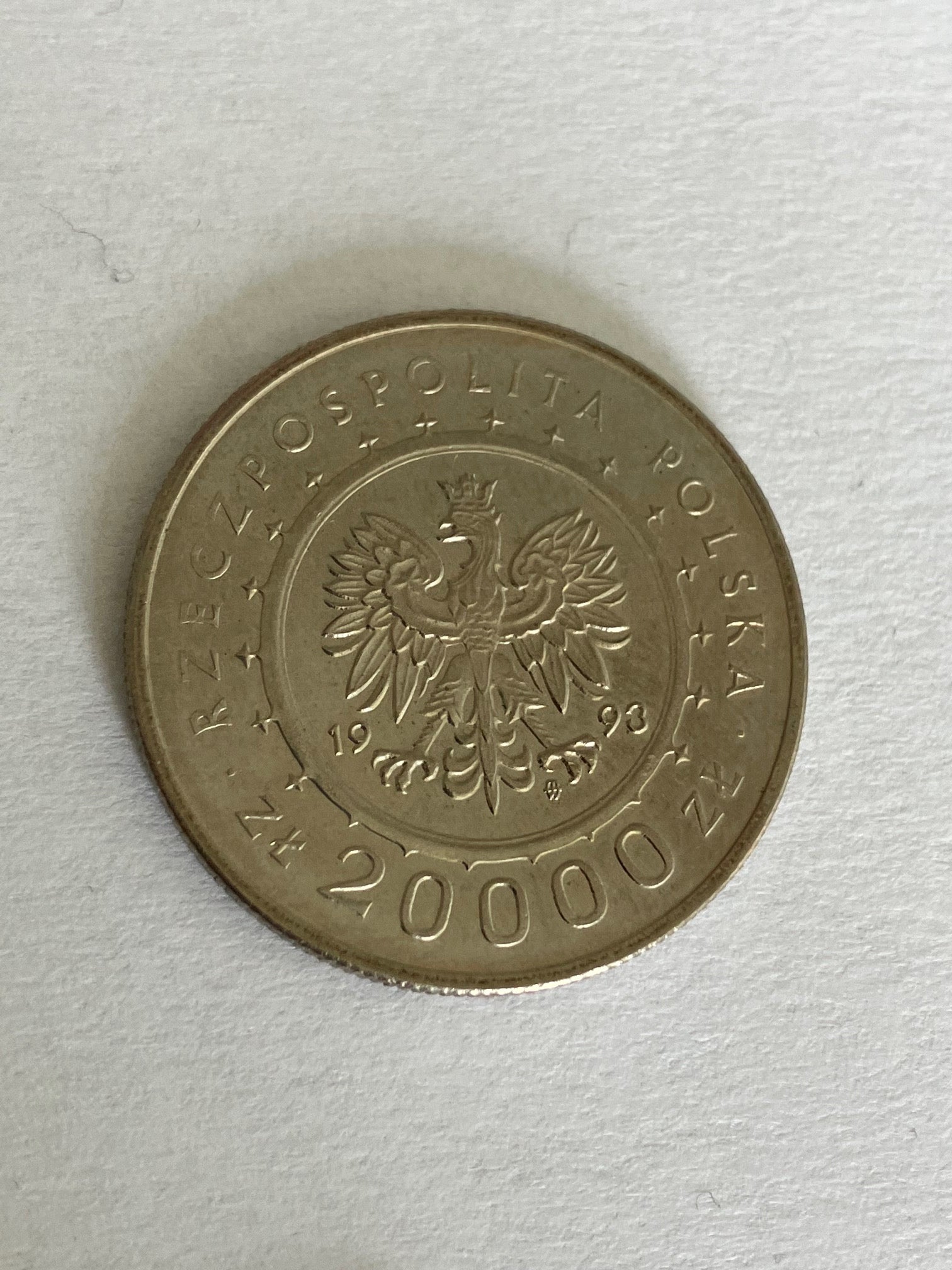 20000 Zlotys Zamek w Łańcucie 1993 Poland