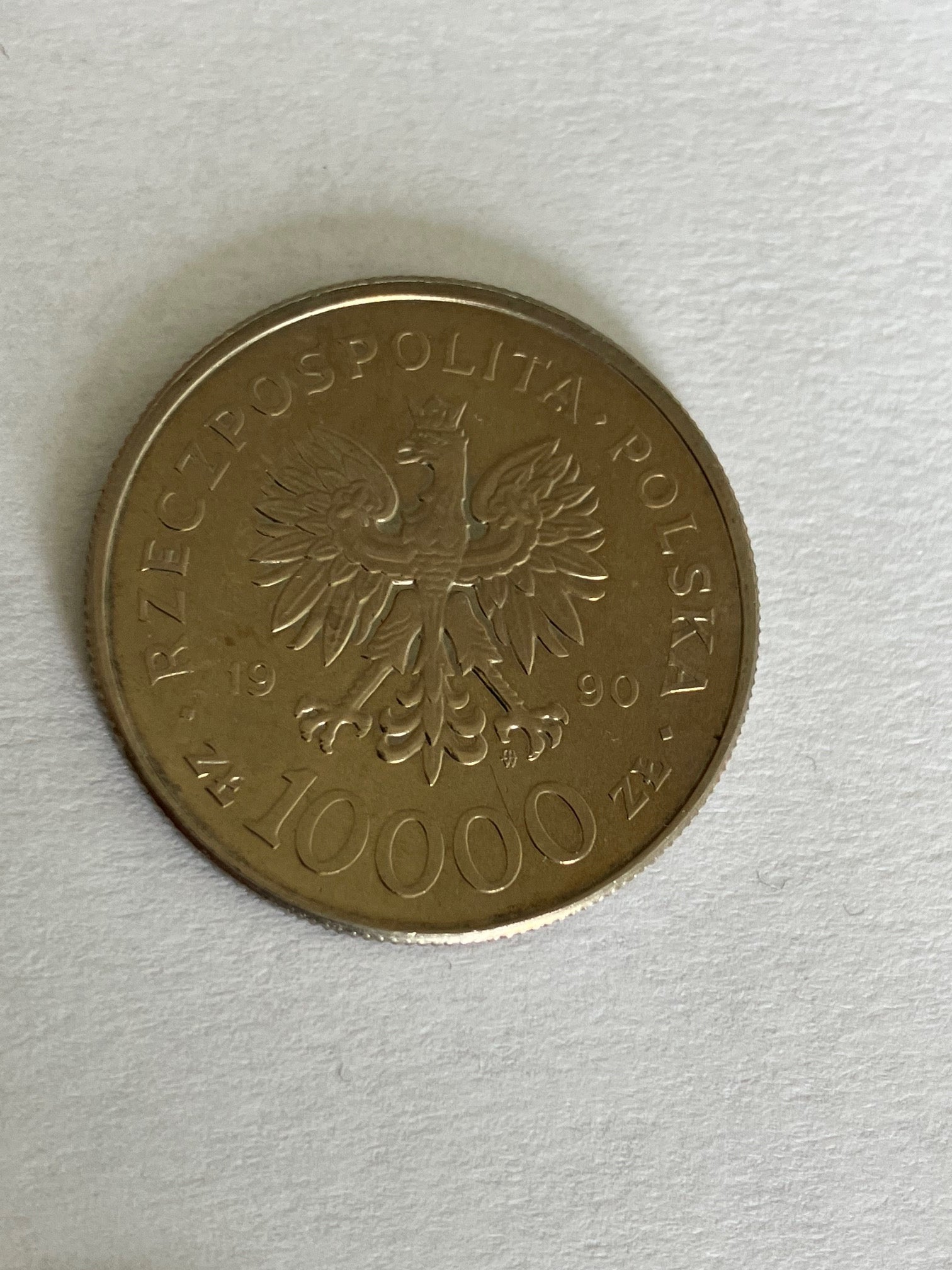 10000 Zlotys Solidarność 1993 Poland