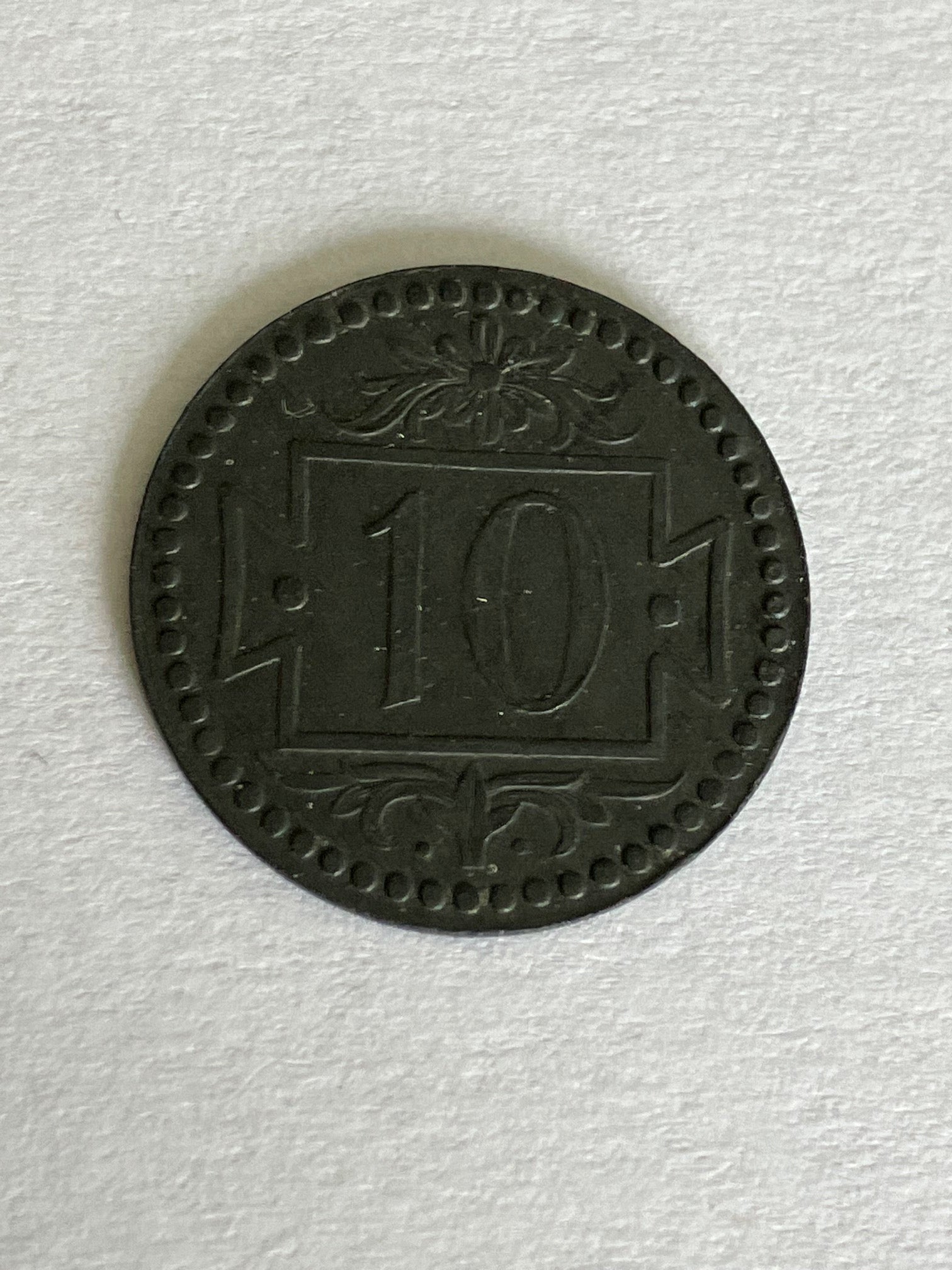 10 Pfennig Stadt Danzig 1920 - Rare