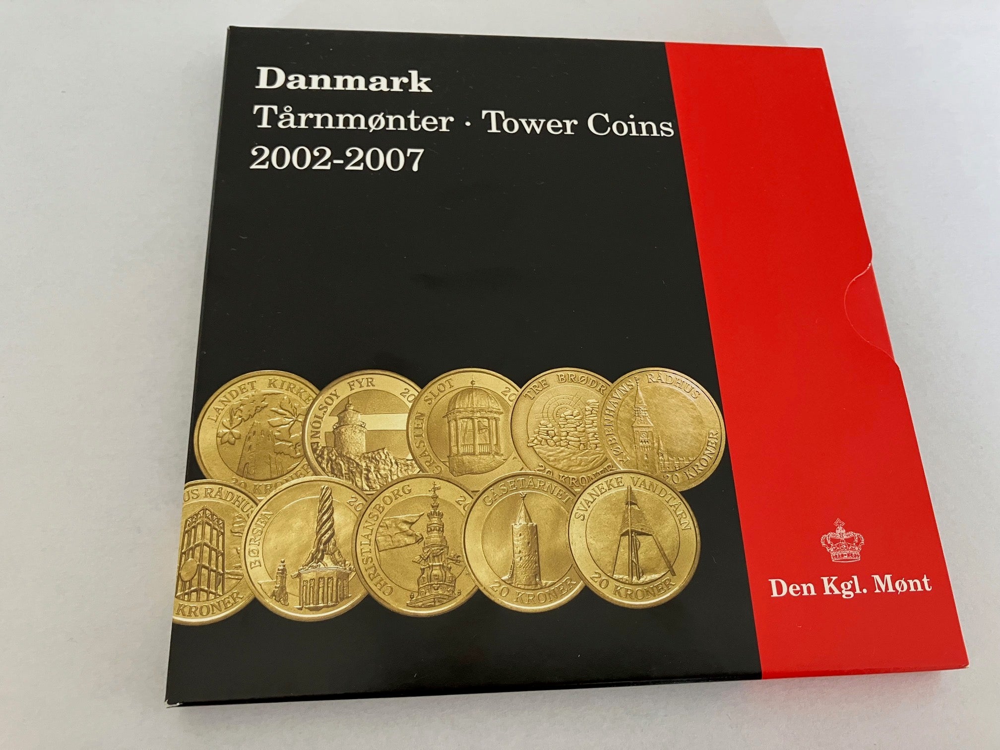 10 stk 20 Kroner Tårnmønter - Kgl. Møntsæt