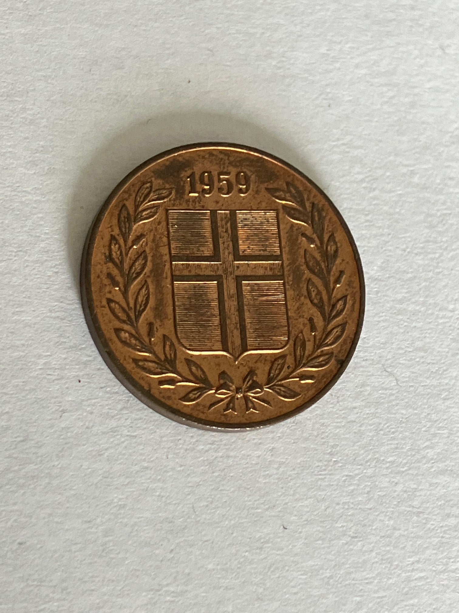 5 Aurar Iceland 1959