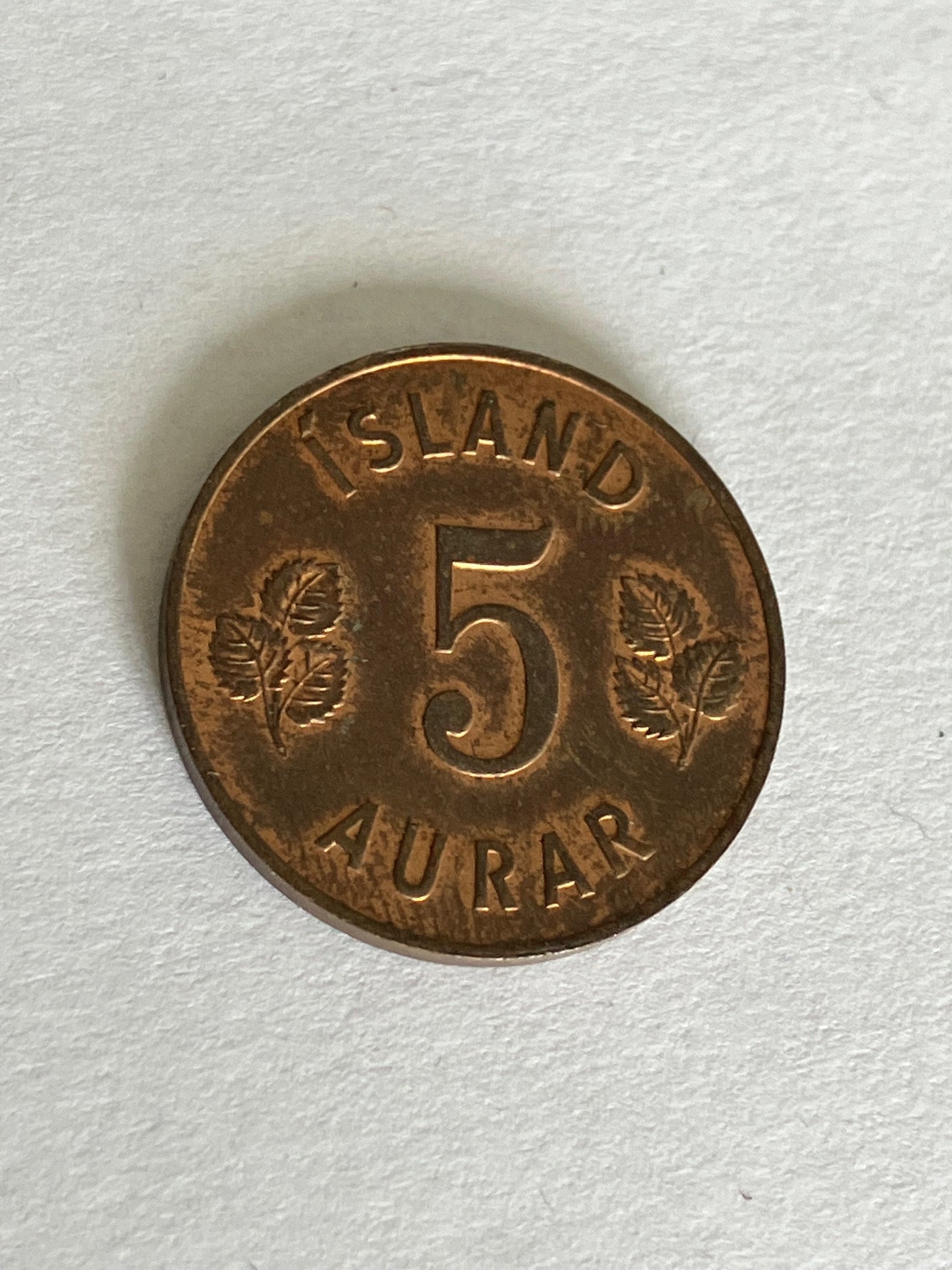 5 Aurar Iceland 1959