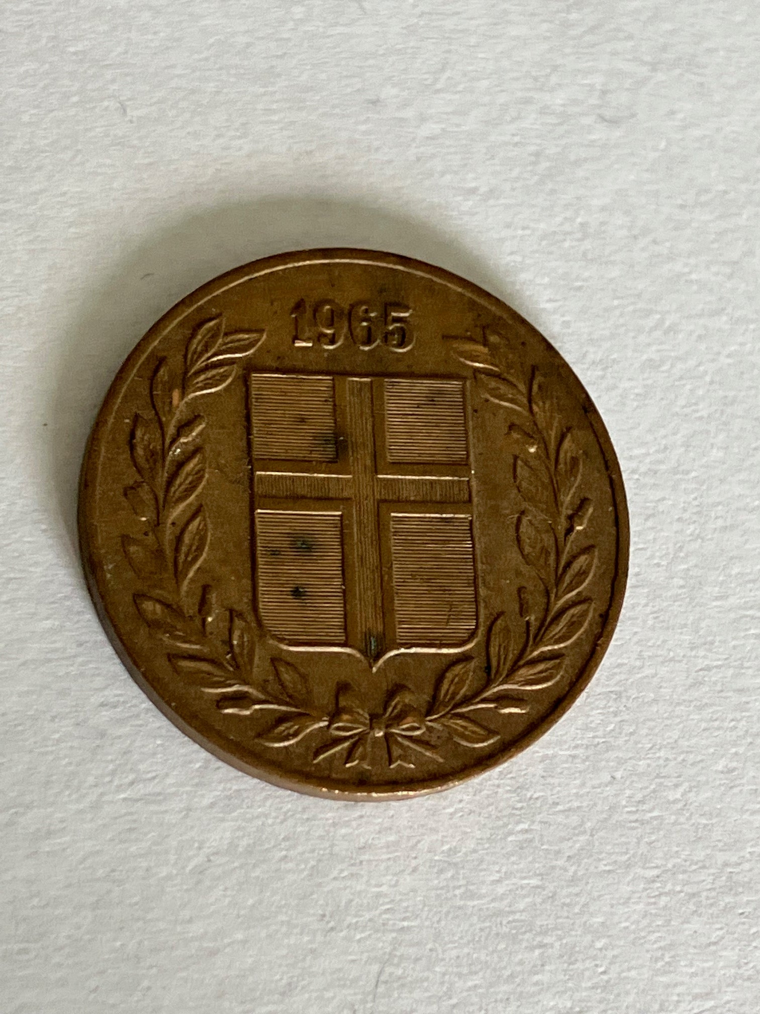 5 Aurar Iceland 1965
