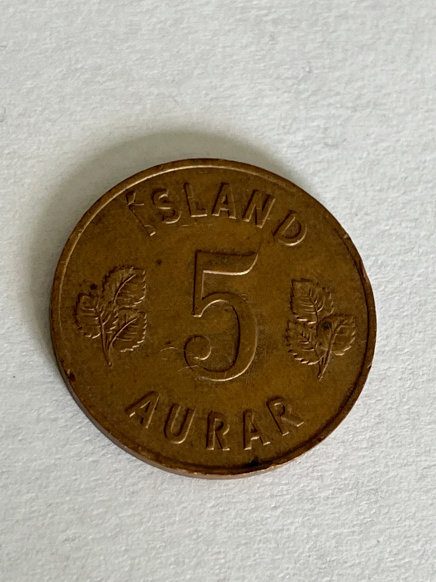 5 Aurar Iceland 1965