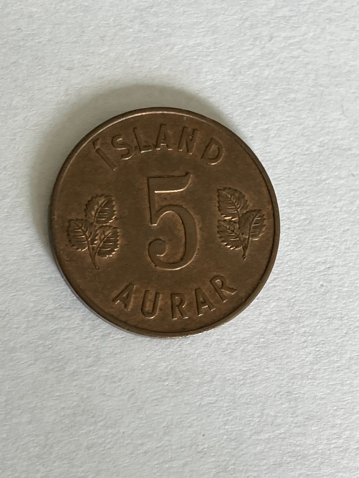 5 Aurar Iceland 1946