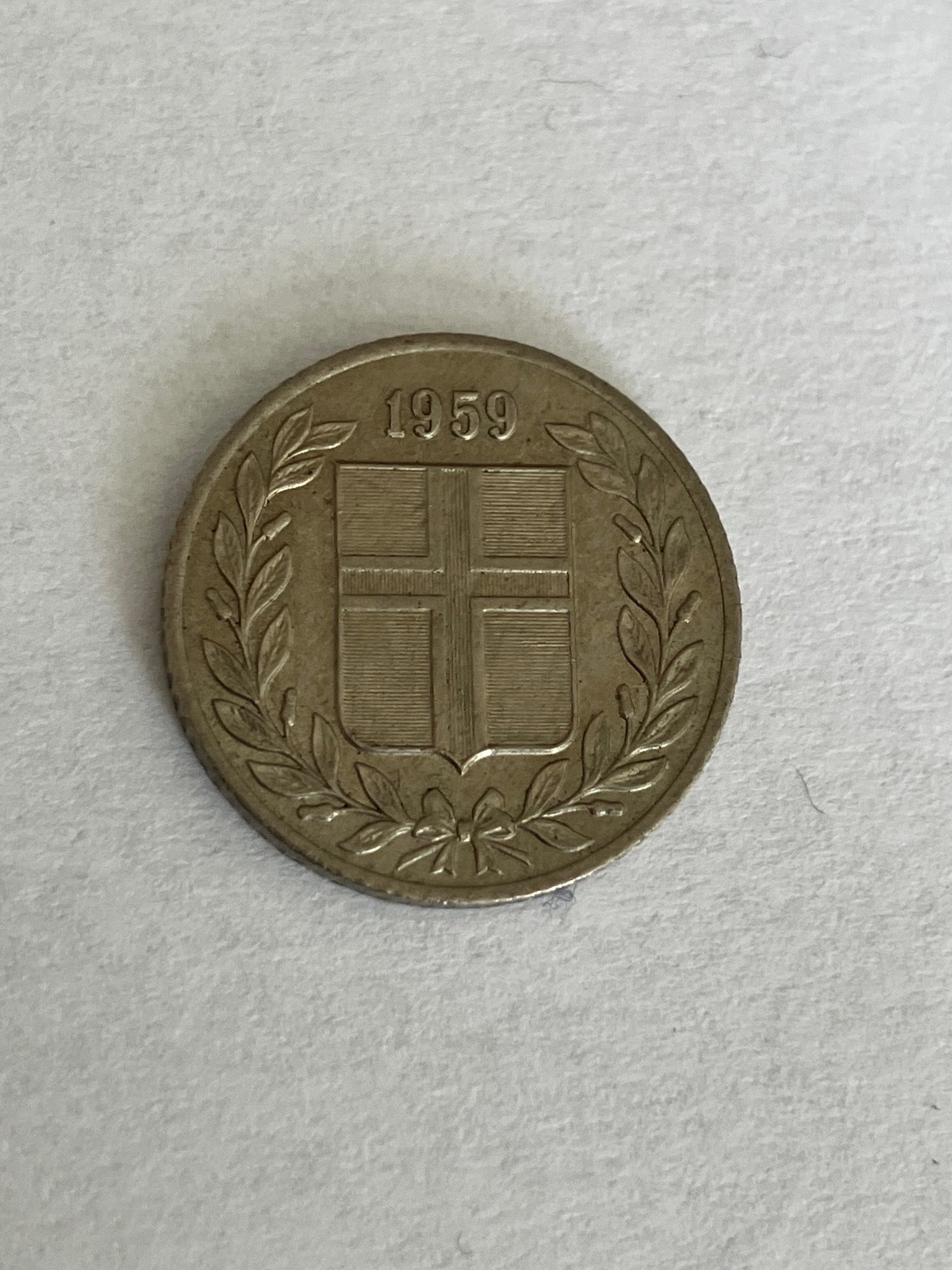 25 Aurar Iceland 1959