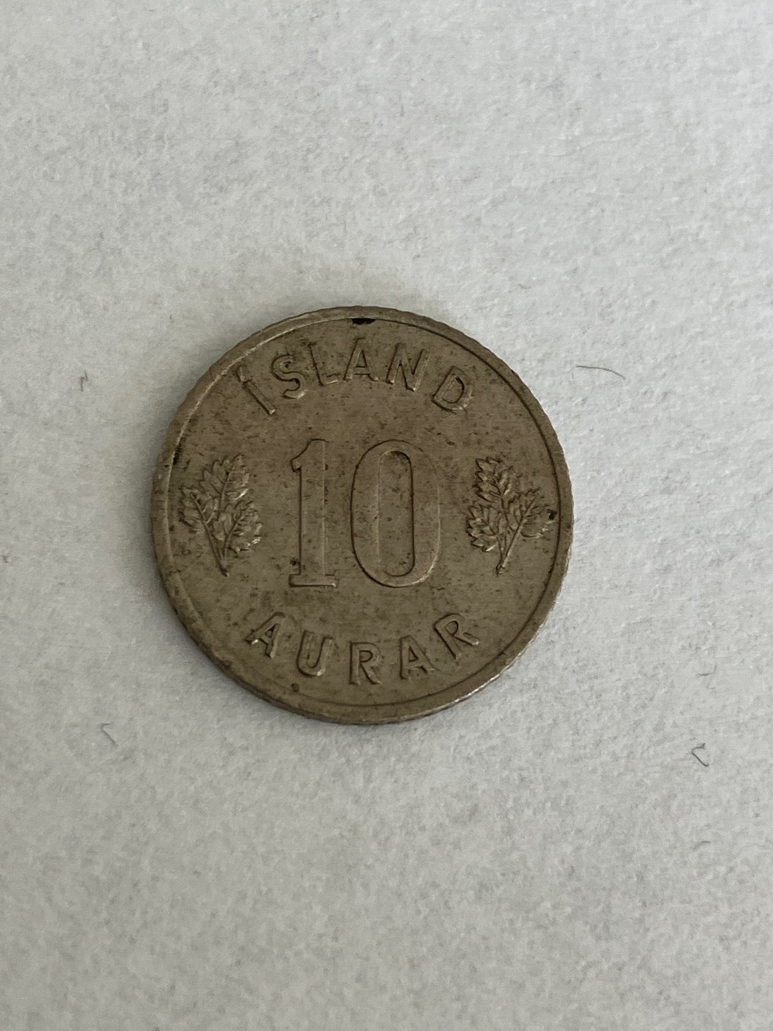 10 Aurar Iceland 1958