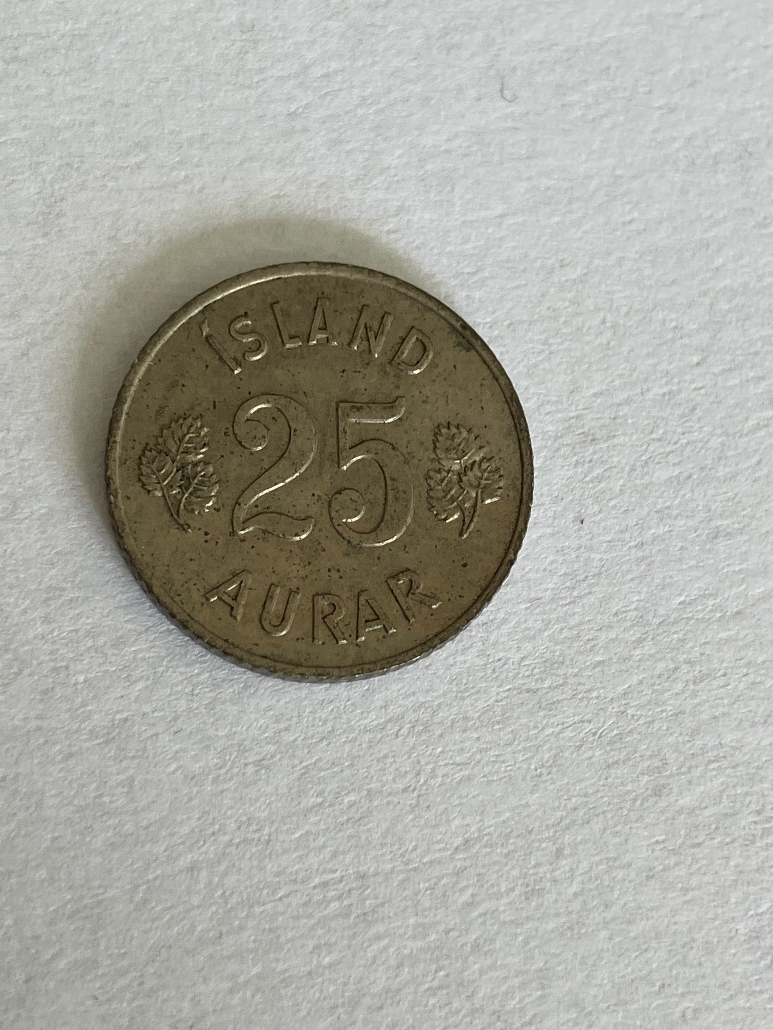 25 Aurar Iceland 1958