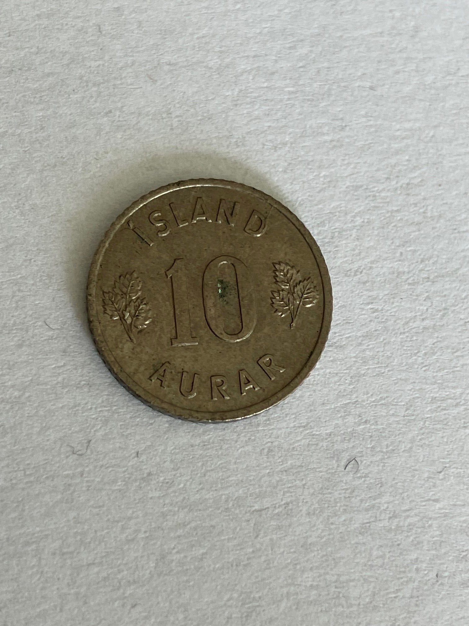 10 Aurar Iceland 1959